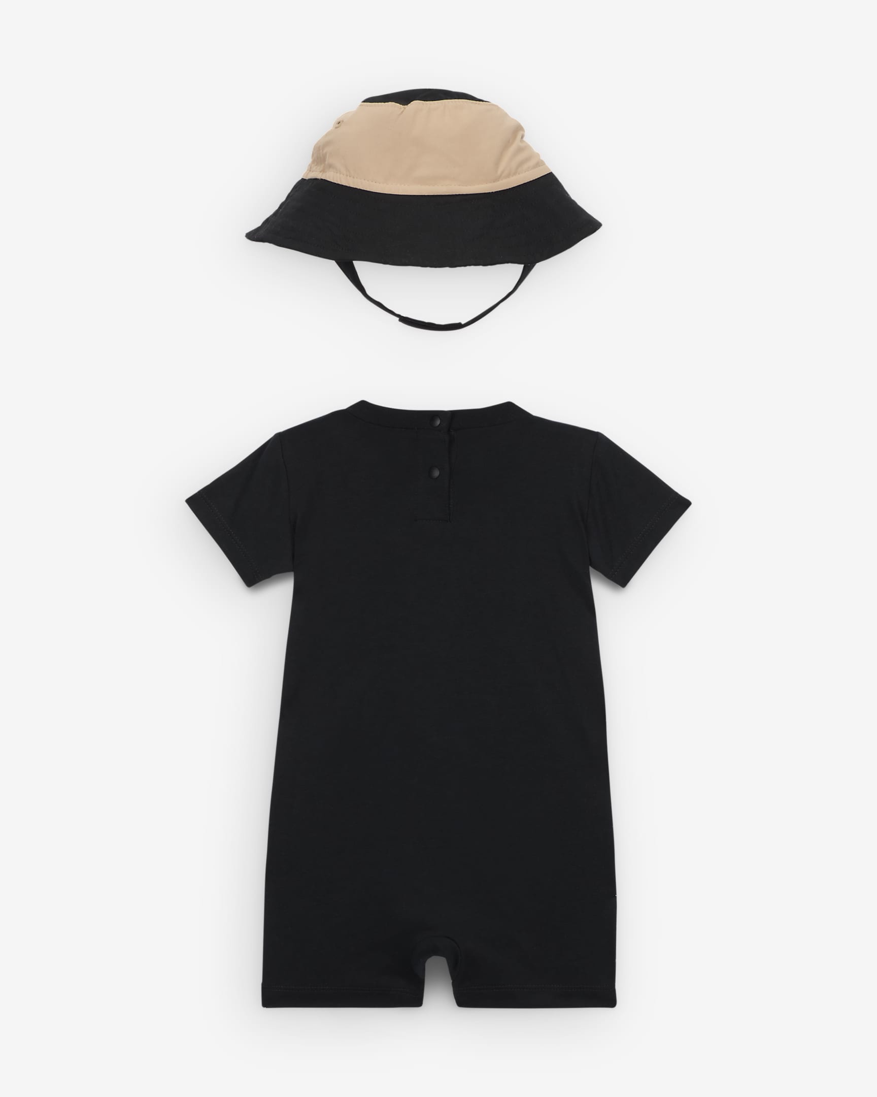 Nike Sportswear PE Baby (12-24M) Romper and Bucket Hat Set - Black