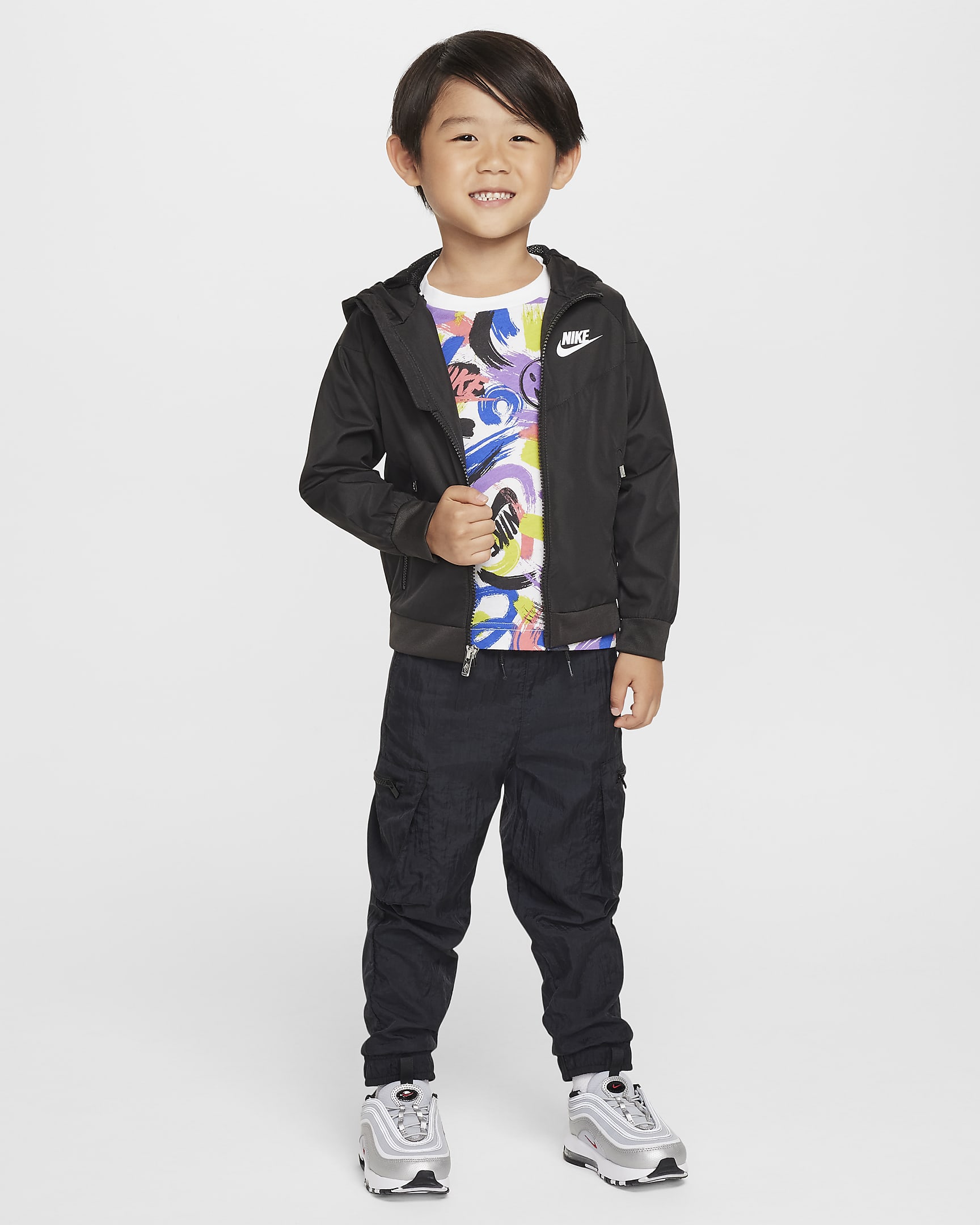 Nike Sportswear Windrunner Toddler Full-Zip Jacket - Black