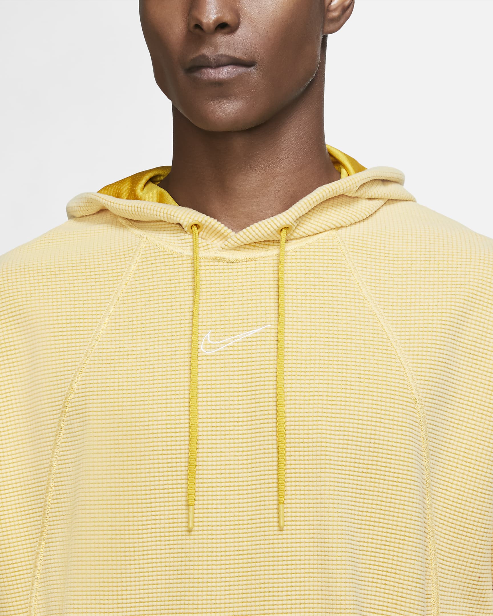 Nike Men's Fleece Pullover Training Hoodie - Dark Sulphur/Topaz Gold/Dark Sulphur/Sail