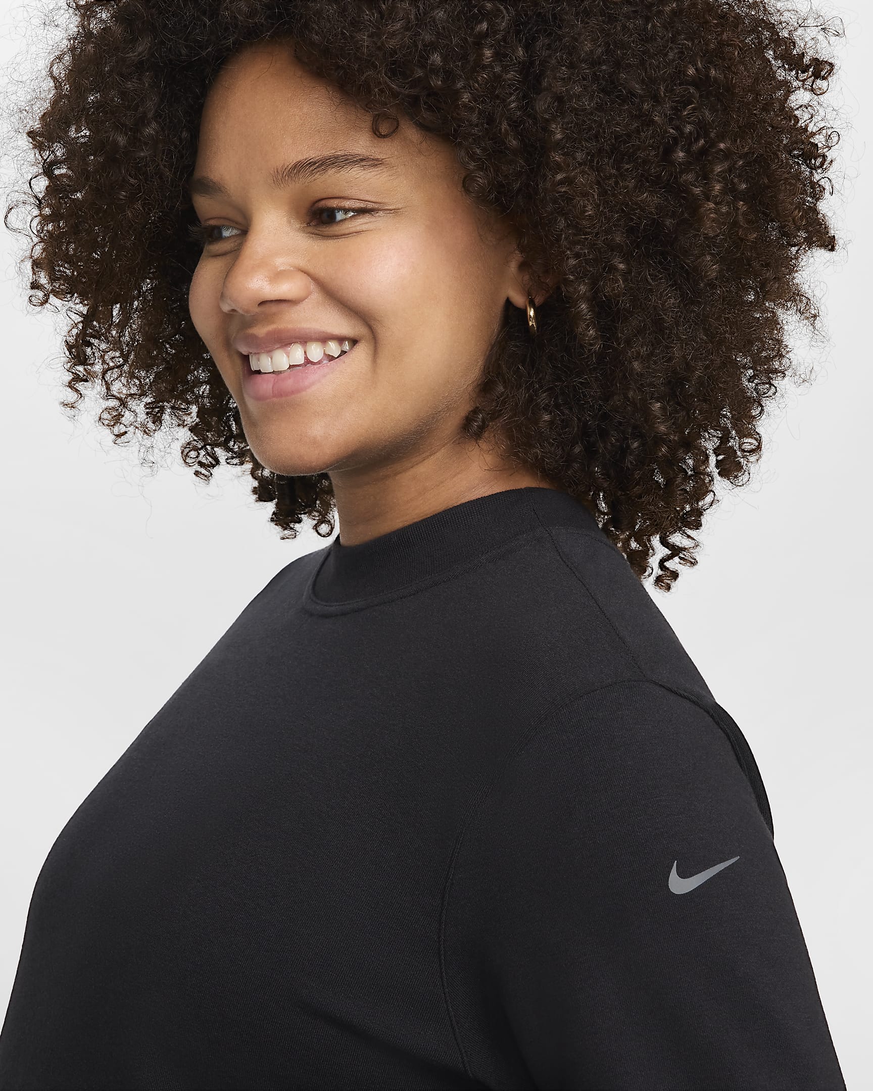 Sudadera reversible de tejido French Terry para mujer (Maternity) Nike (M) One - Negro