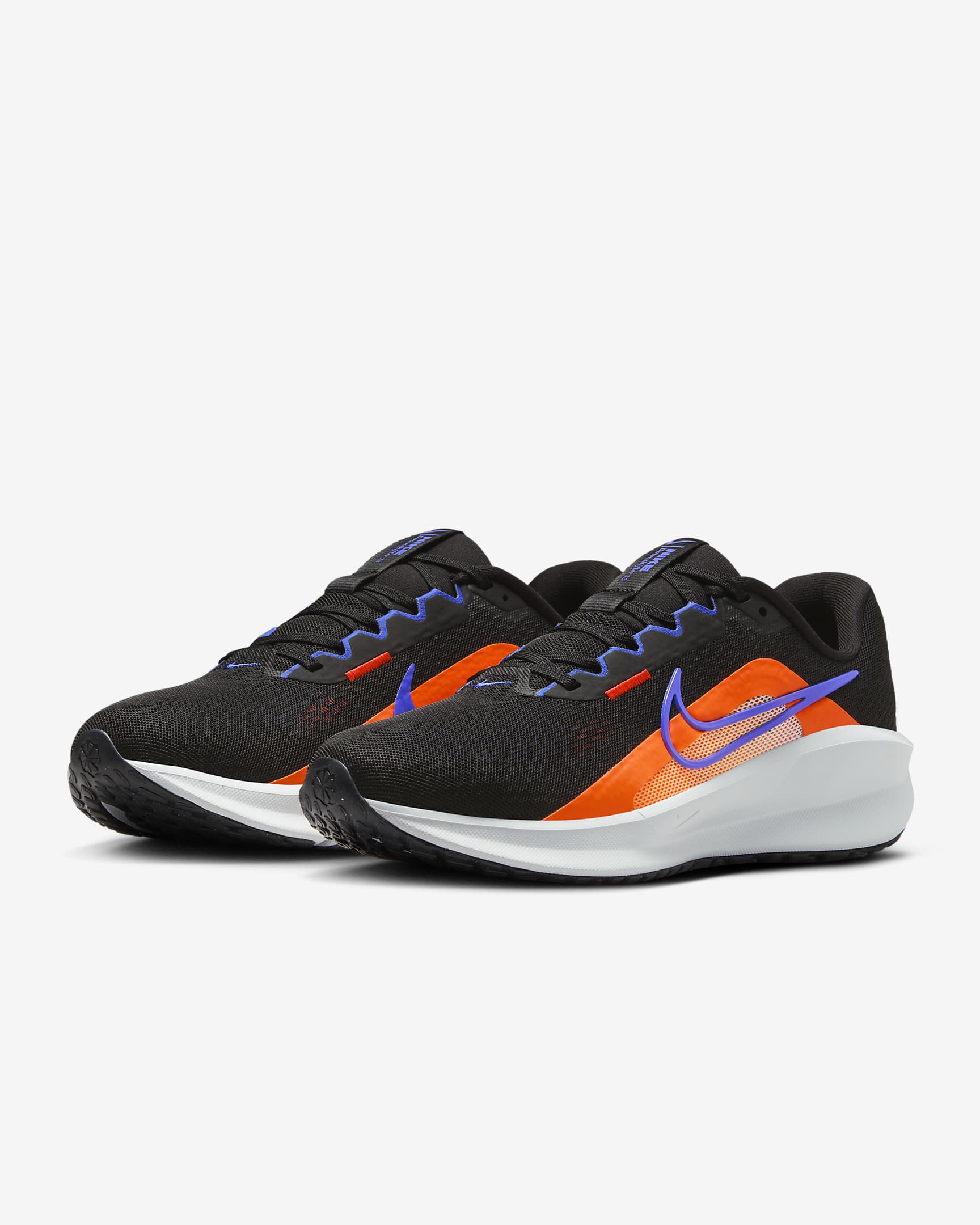 Nike Downshifter 13 男款路跑鞋 - 黑色/Hyper Crimson/Pure Platinum/Astronomy Blue