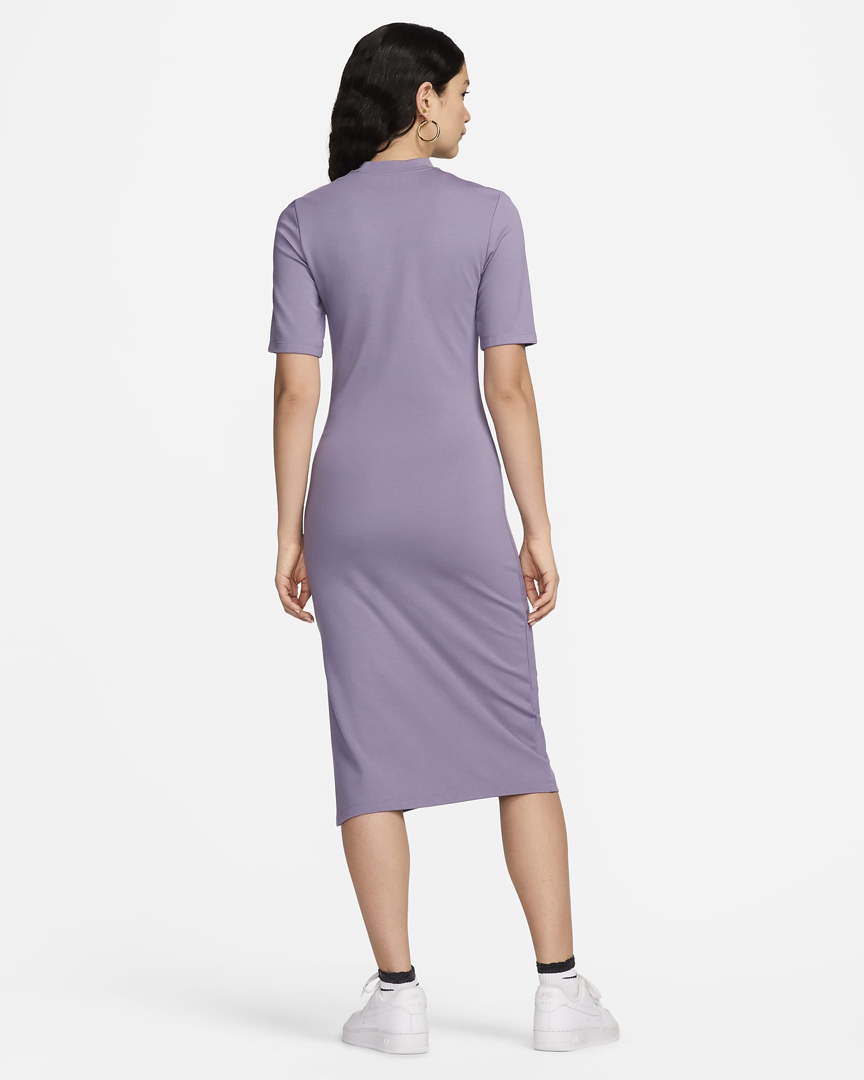 Nike Sportswear Essential Women's Tight Midi Dress - Daybreak/Black