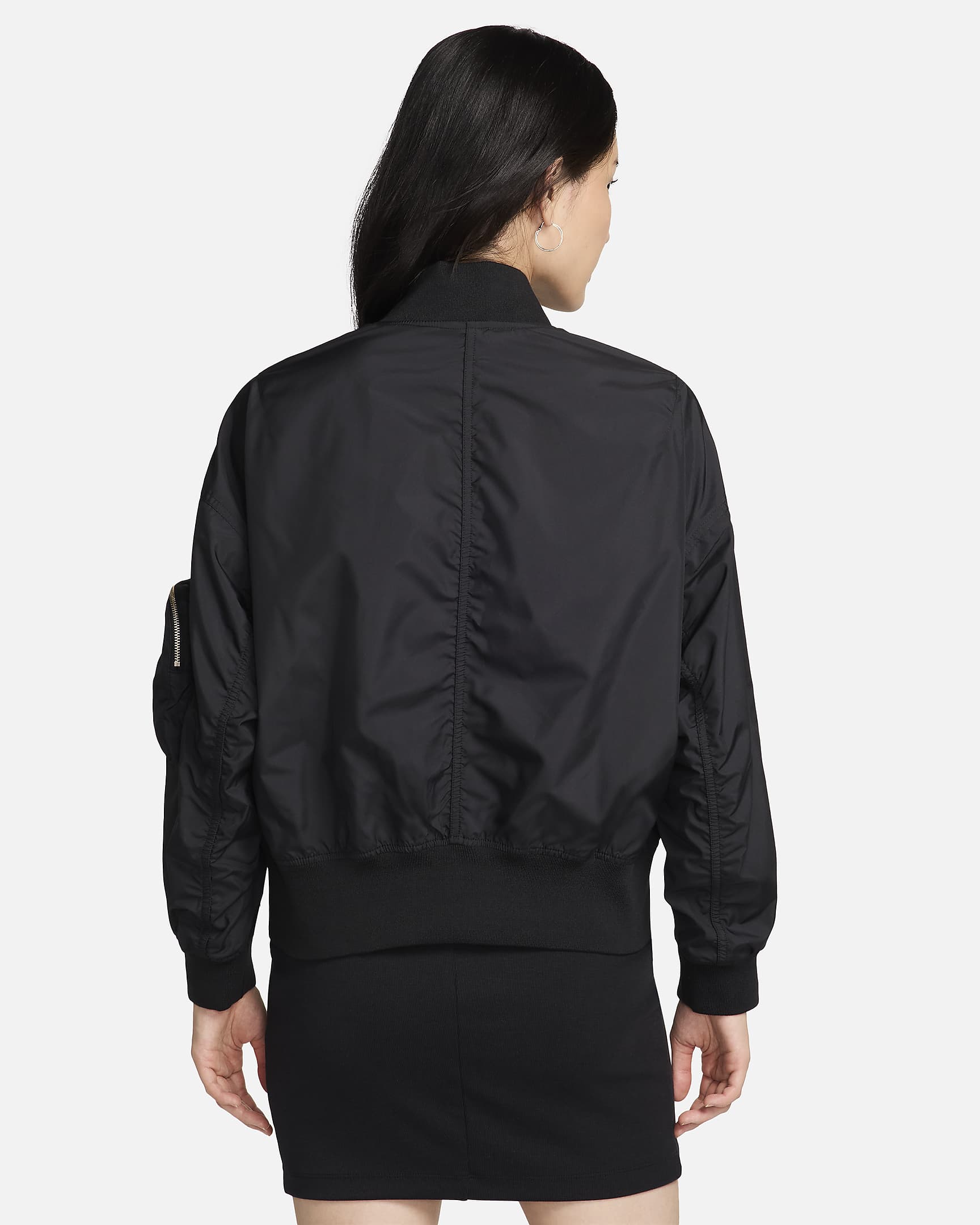 Nike Sportswear Essential Women's Oversized Bomber Jacket - Black/White