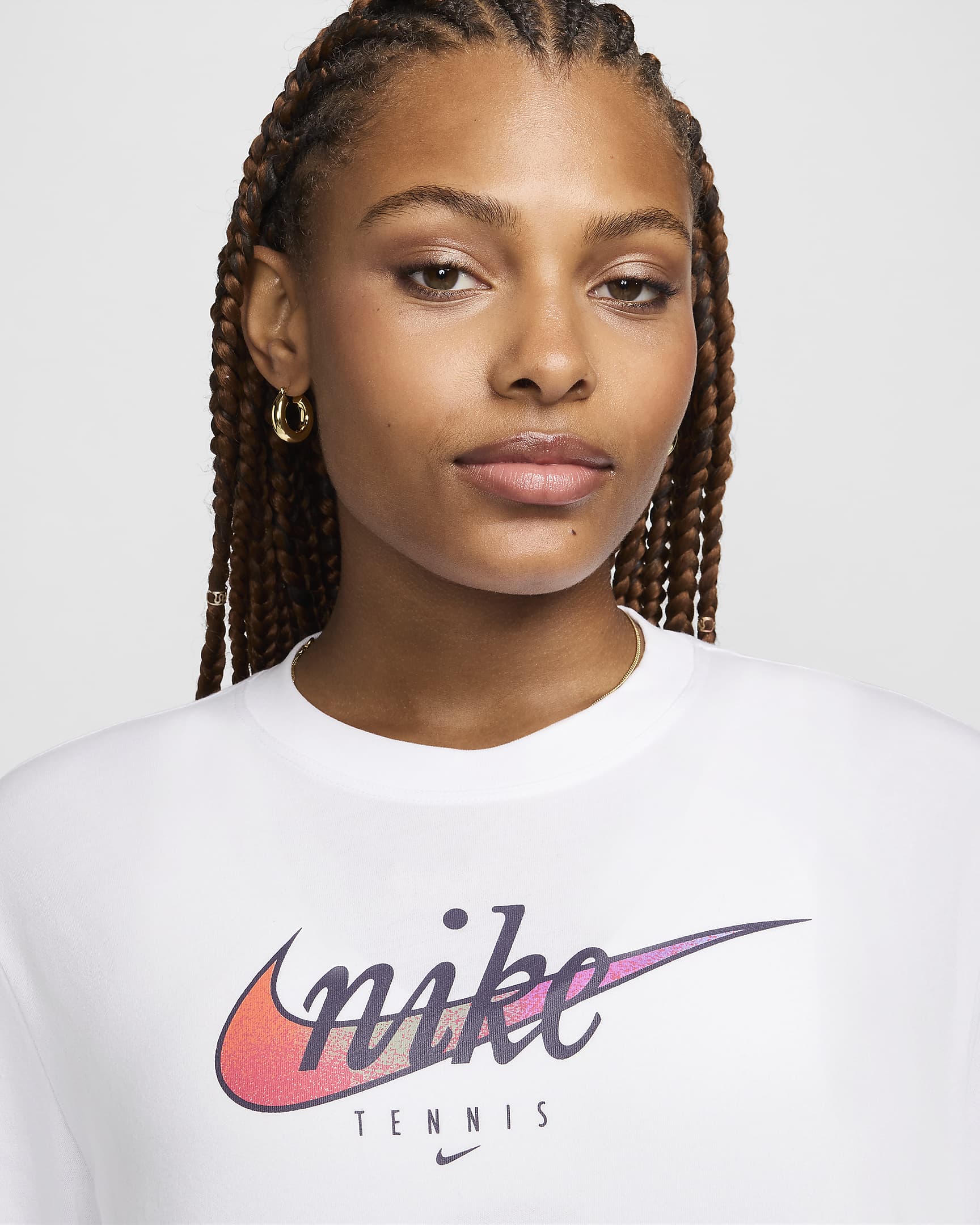 Playera de manga corta Dri-FIT para mujer Nike Slam - Blanco