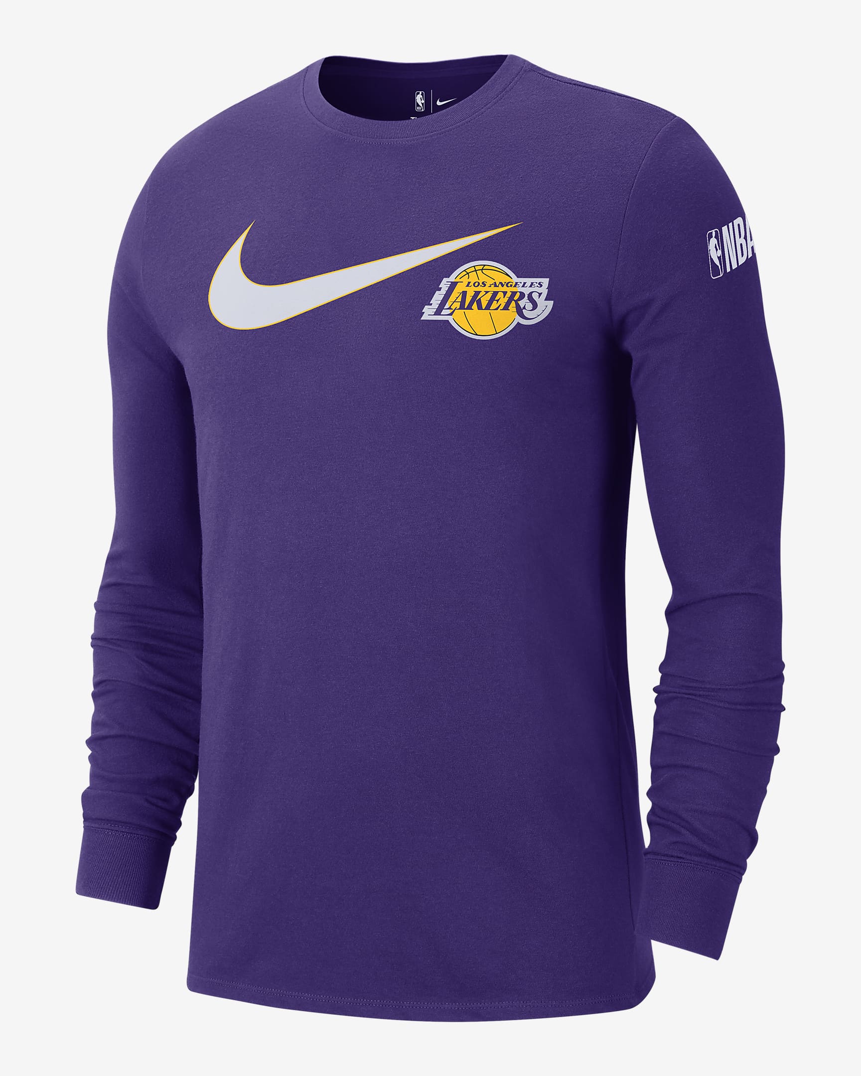Los Angeles Lakers Swoosh Essential Men's Nike NBA Long-Sleeve T-Shirt ...