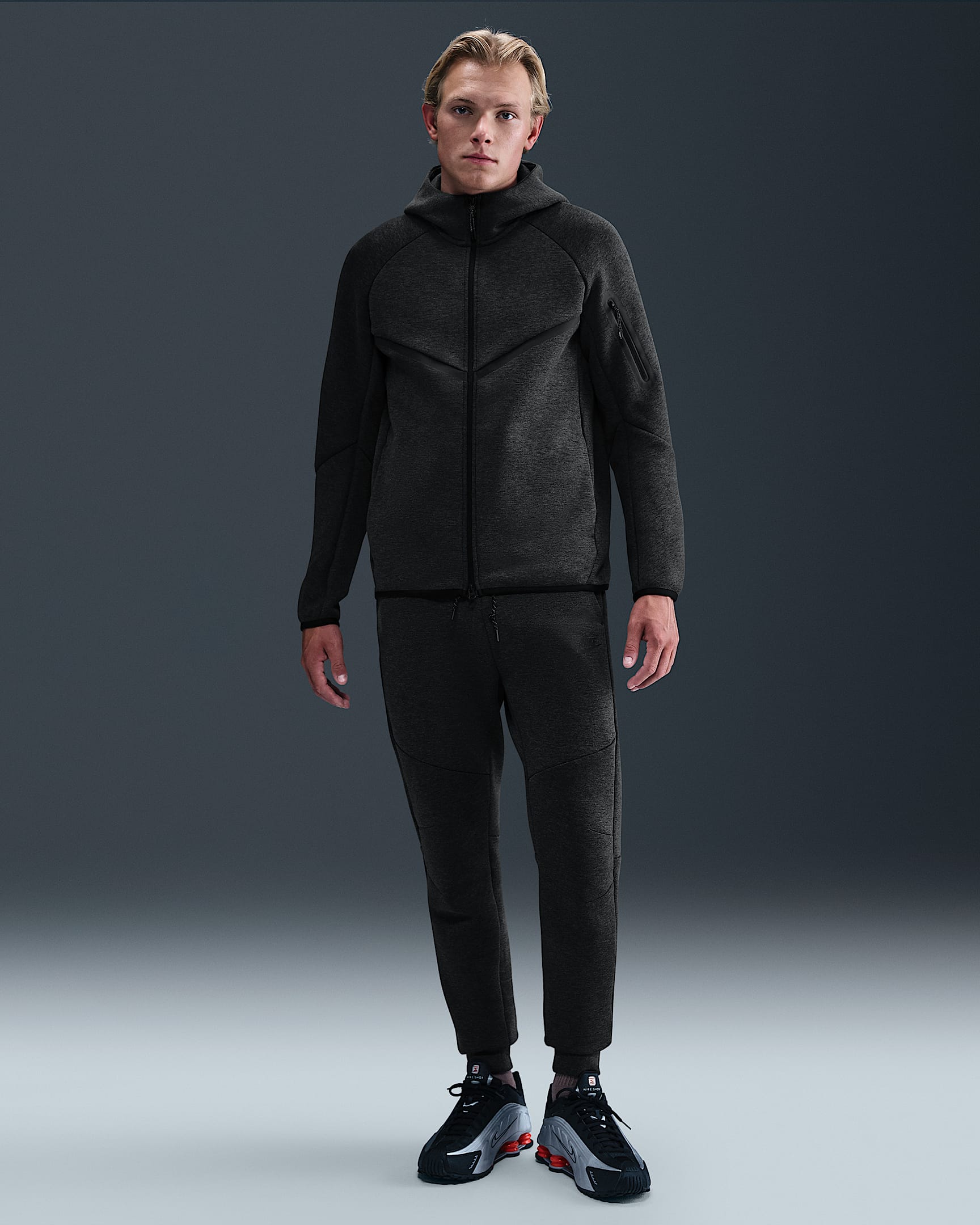 Nike Tech Men's Fleece Joggers - Black Heather/Black