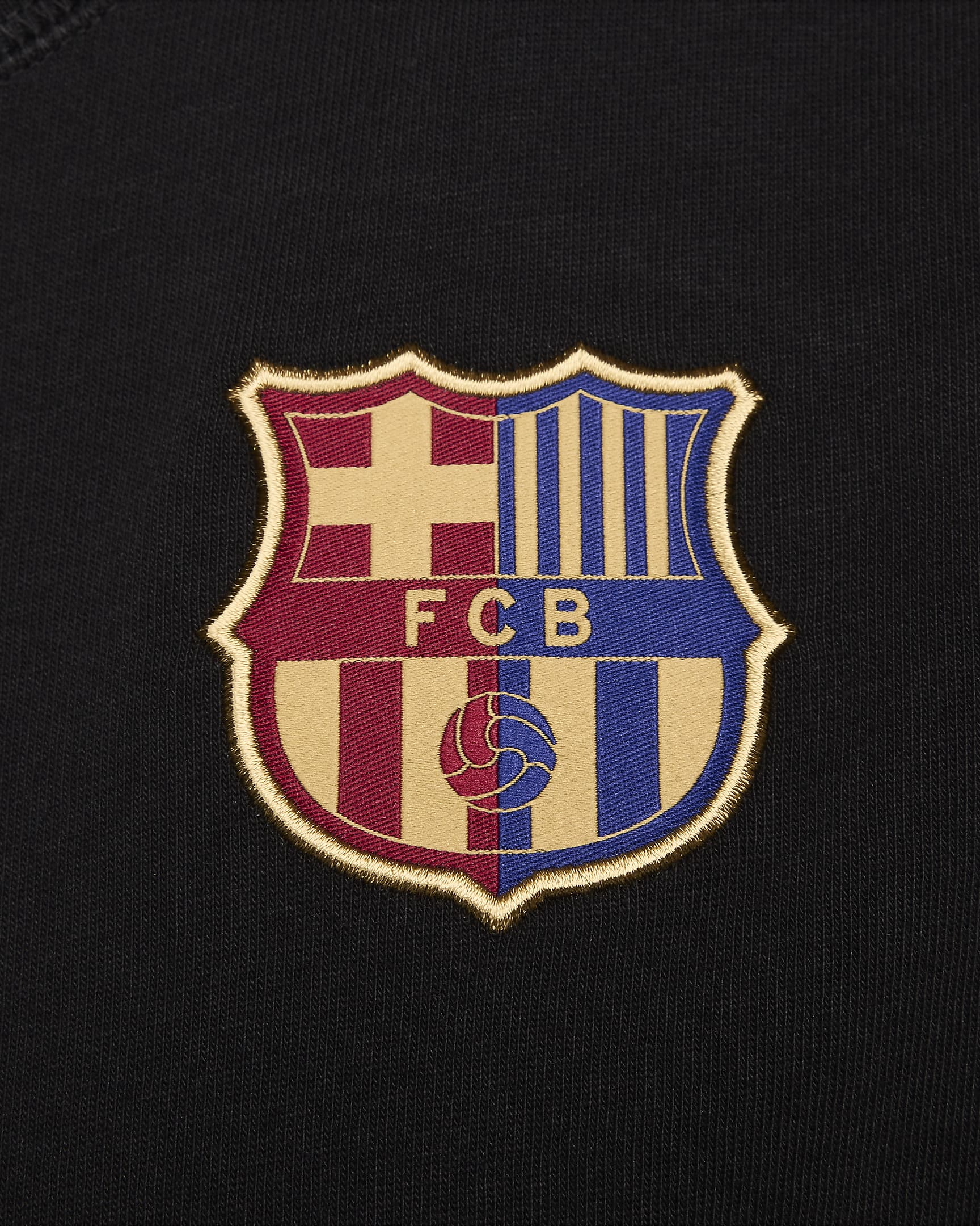 F.C. Barcelona Travel Nike Football Short-Sleeve Top - Black/Club Gold