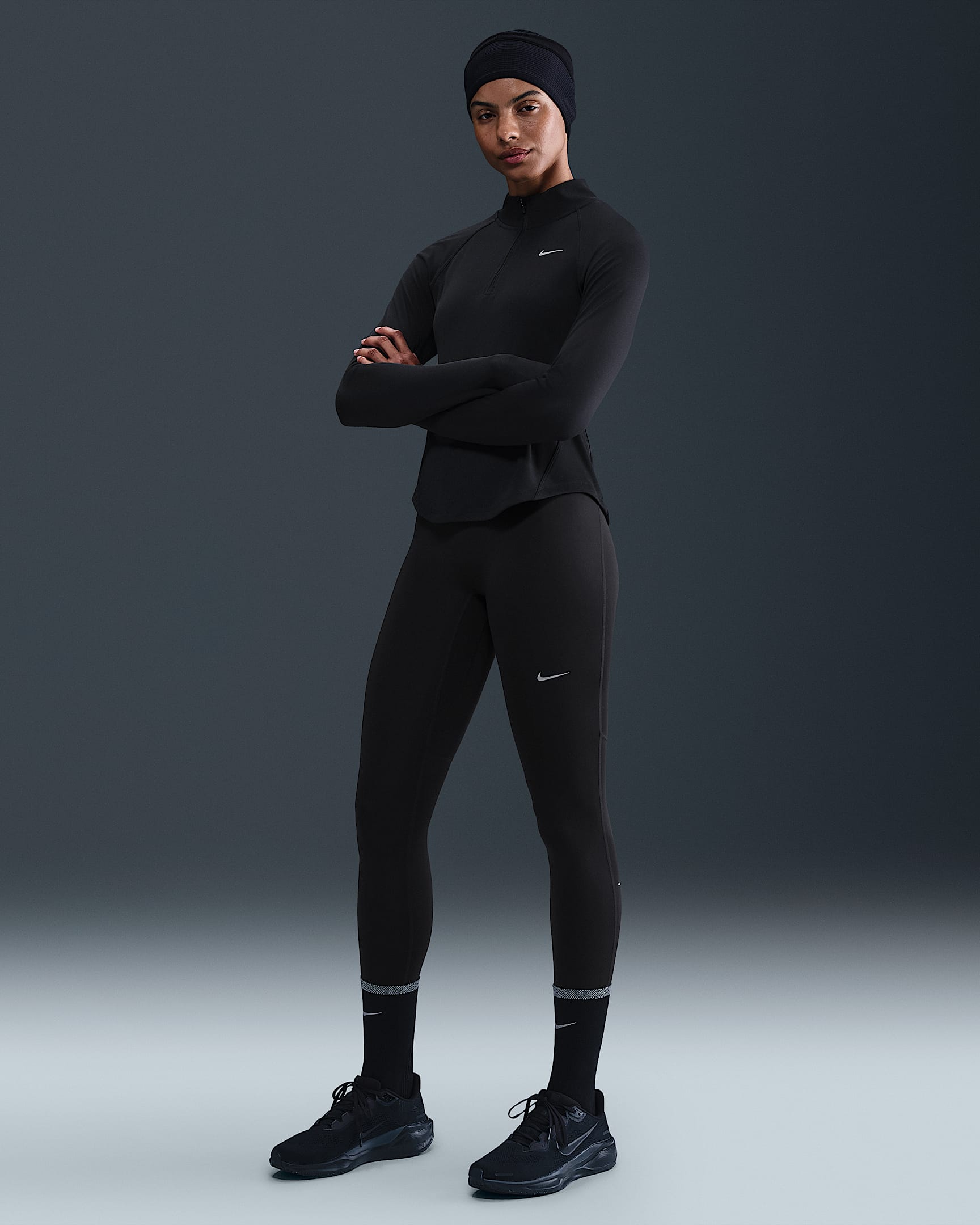Nike Tempo Women's High-Waisted 7/8 Running Leggings - Black