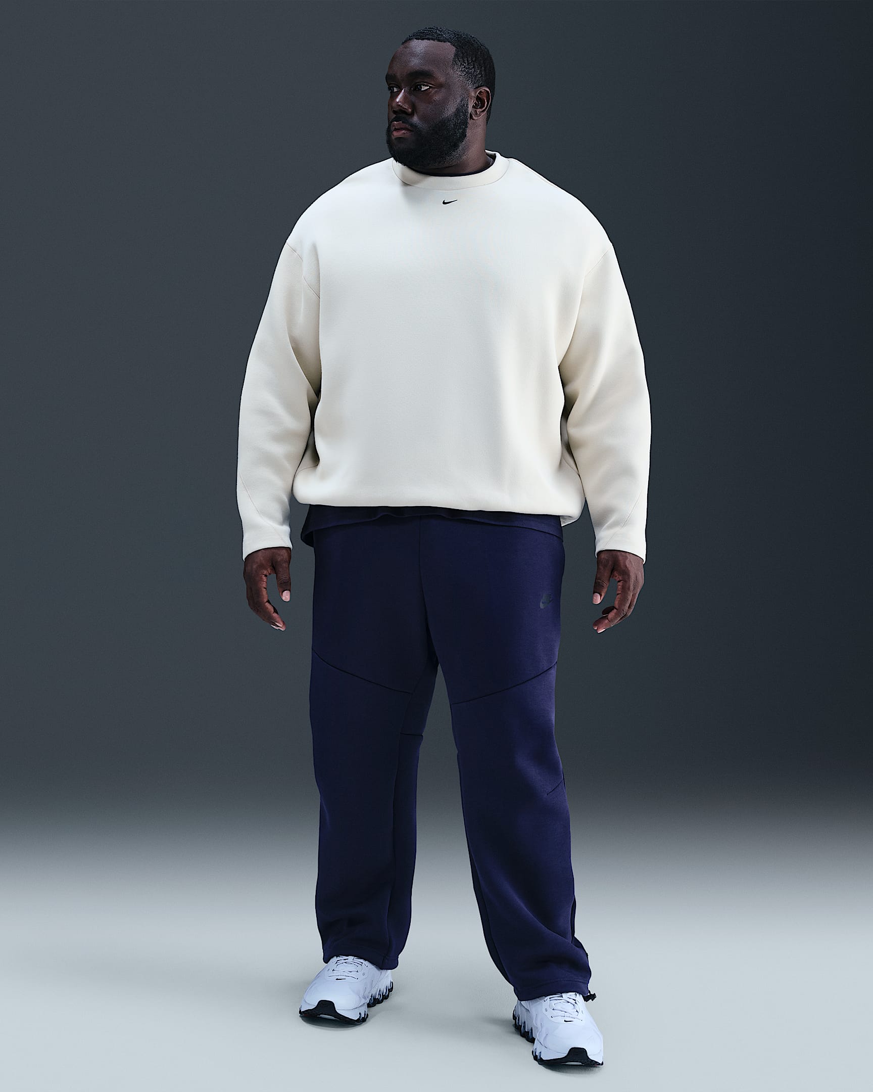 Nike Tech Men's Open-Hem Fleece Pants - Obsidian/Black