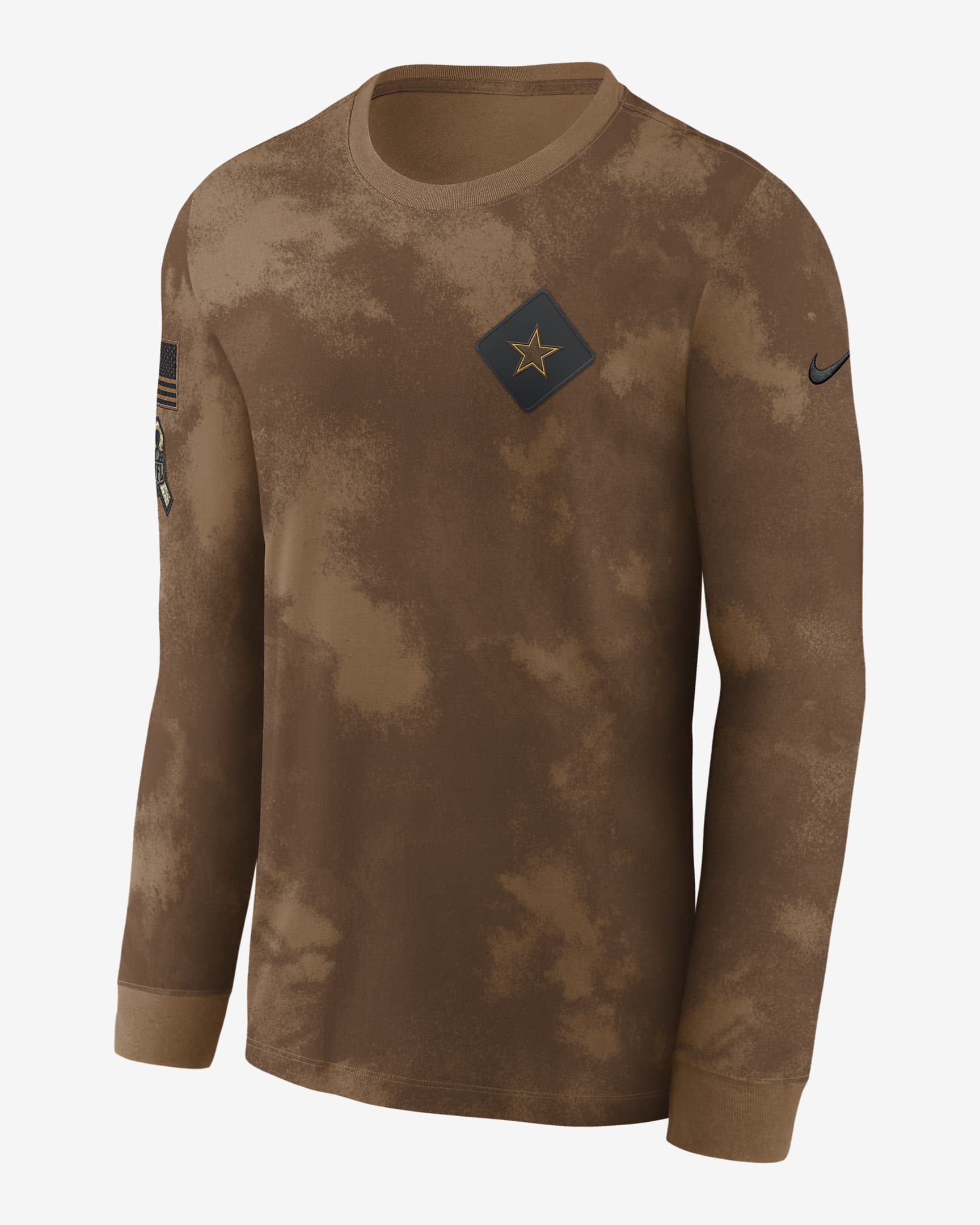 Playera de manga larga Nike de la NFL para hombre Dallas Cowboys Salute to Service.