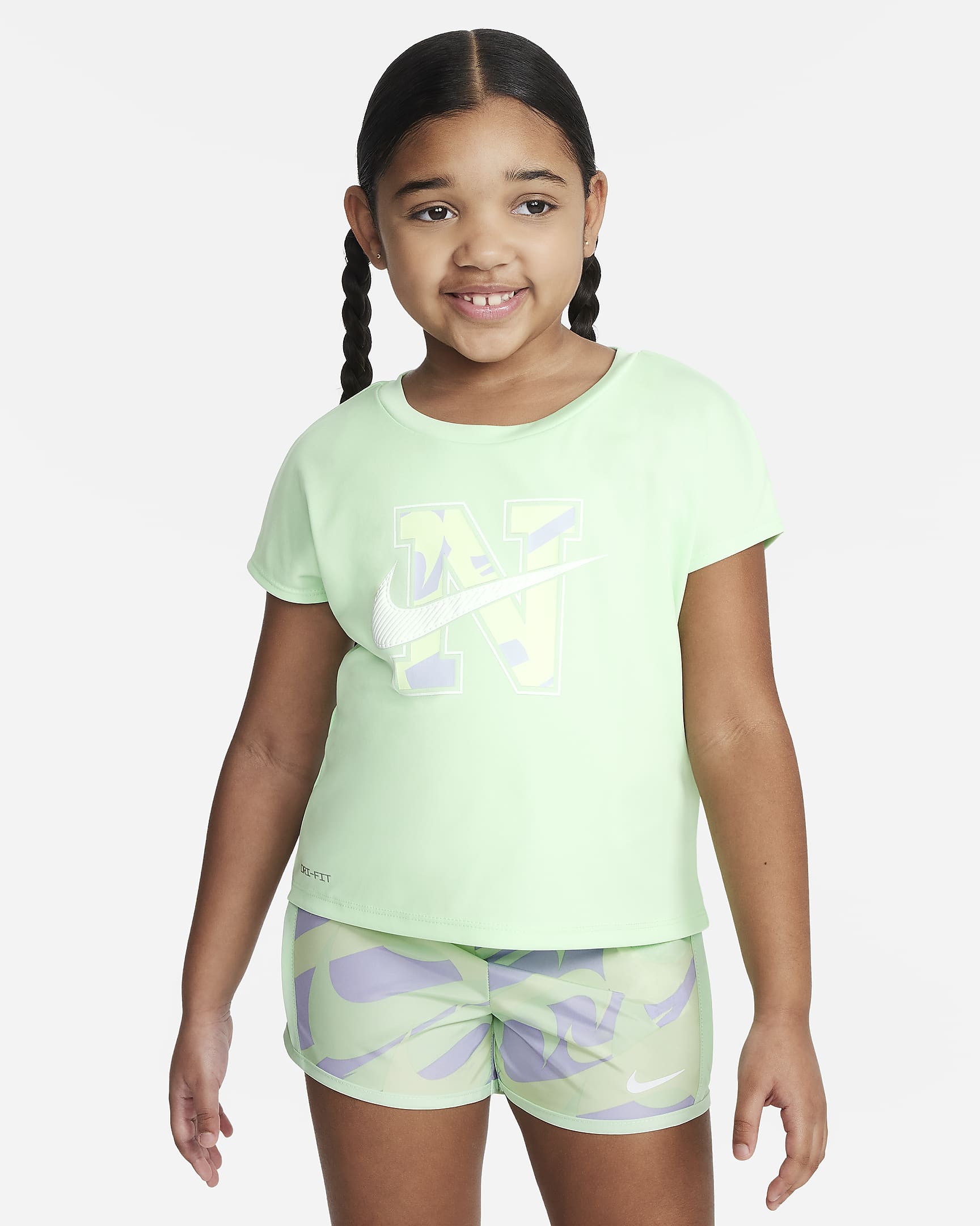 Conjunto tempo para niños de preescolar Nike Dri-FIT Prep in Your Step - Hortensias