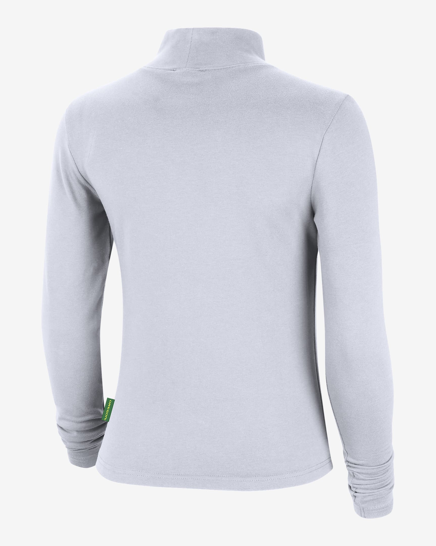 Oregon Essential Women's Nike College Long-Sleeve Mock Top - White/Apple Green