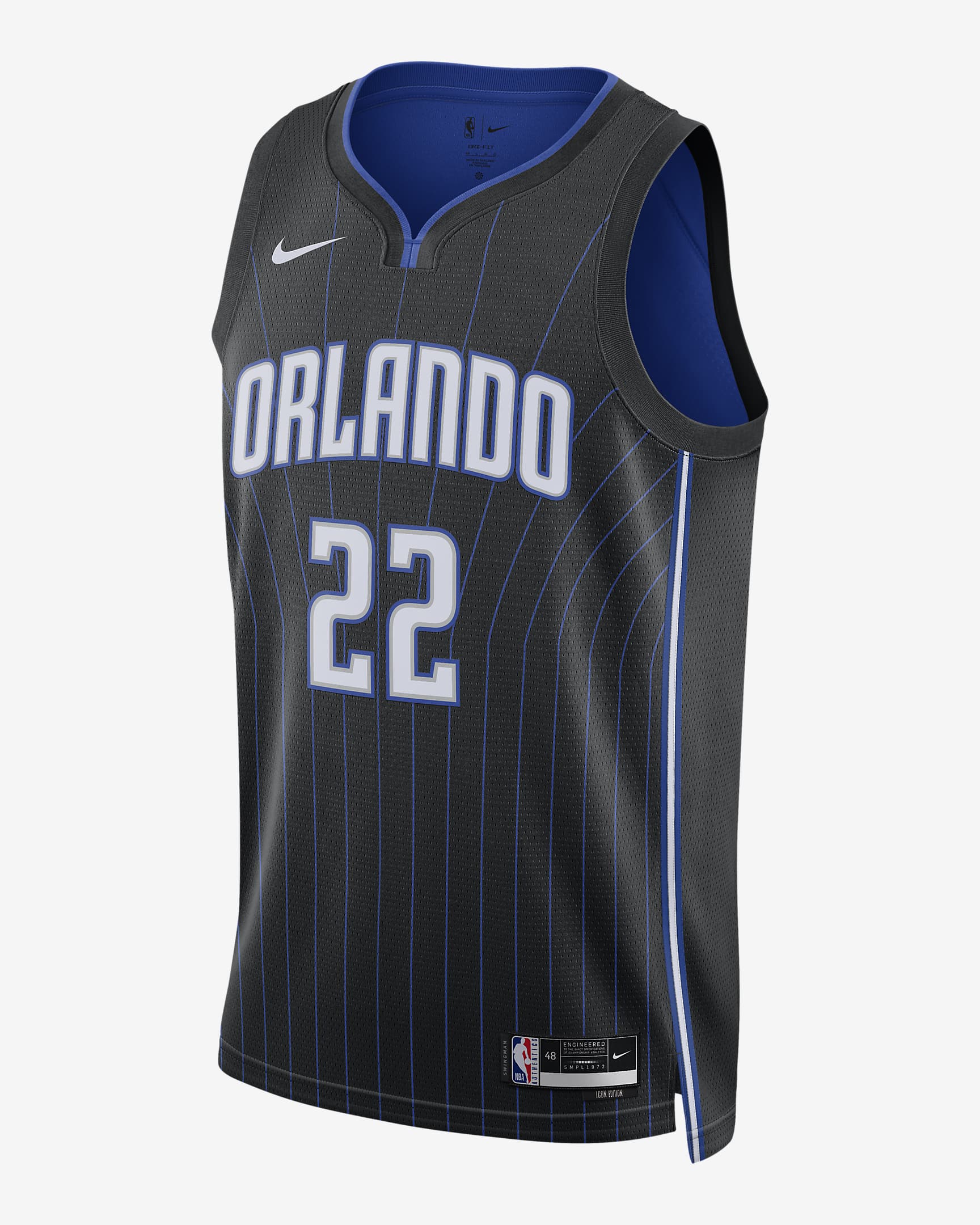 Orlando Magic Icon Edition 2022/23 Nike Dri-FIT Swingman NBA-jersey voor heren - Zwart