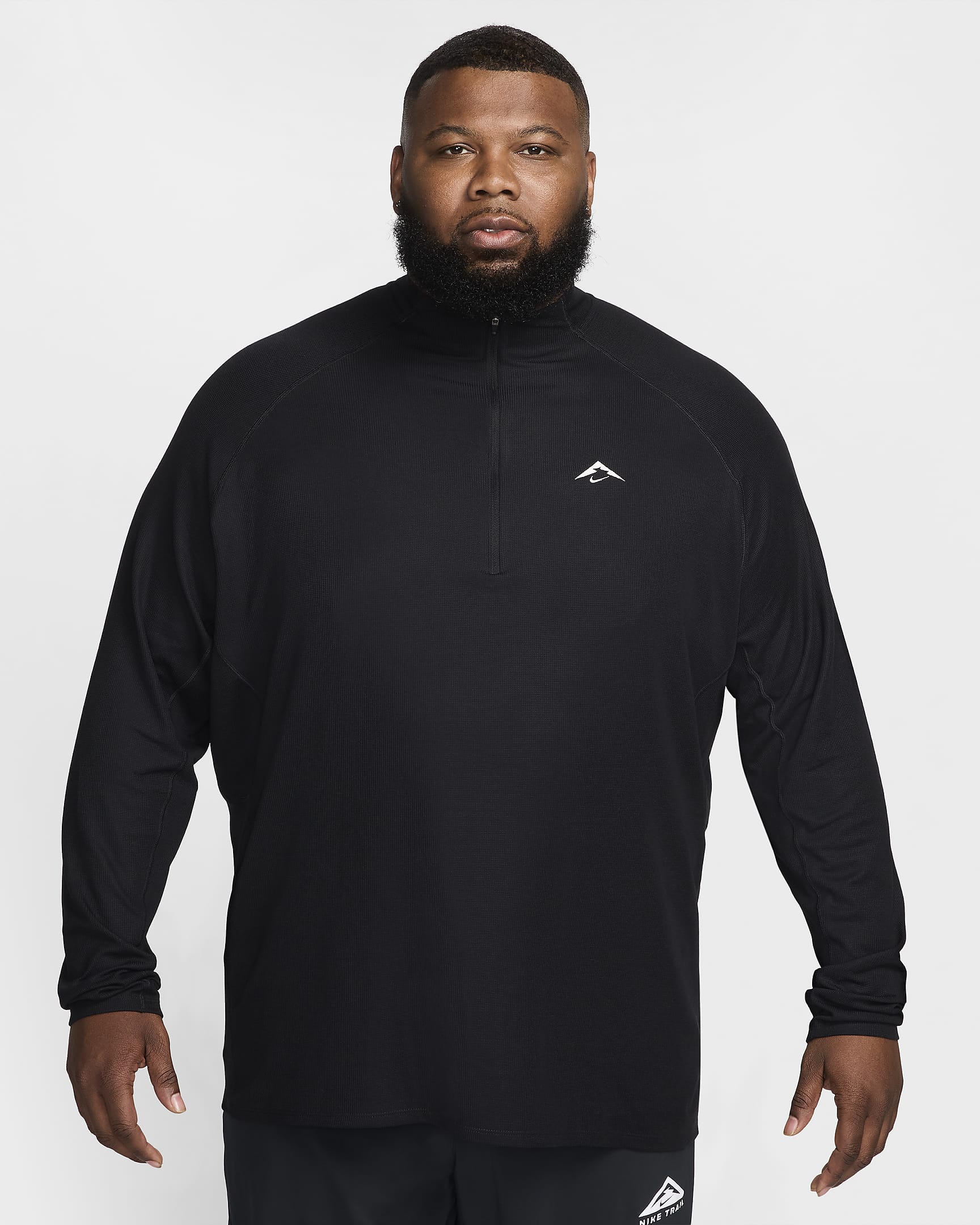 Vêtement deuxième couche à demi-zip Dri-FIT Nike Trail pour homme - Noir/Summit White