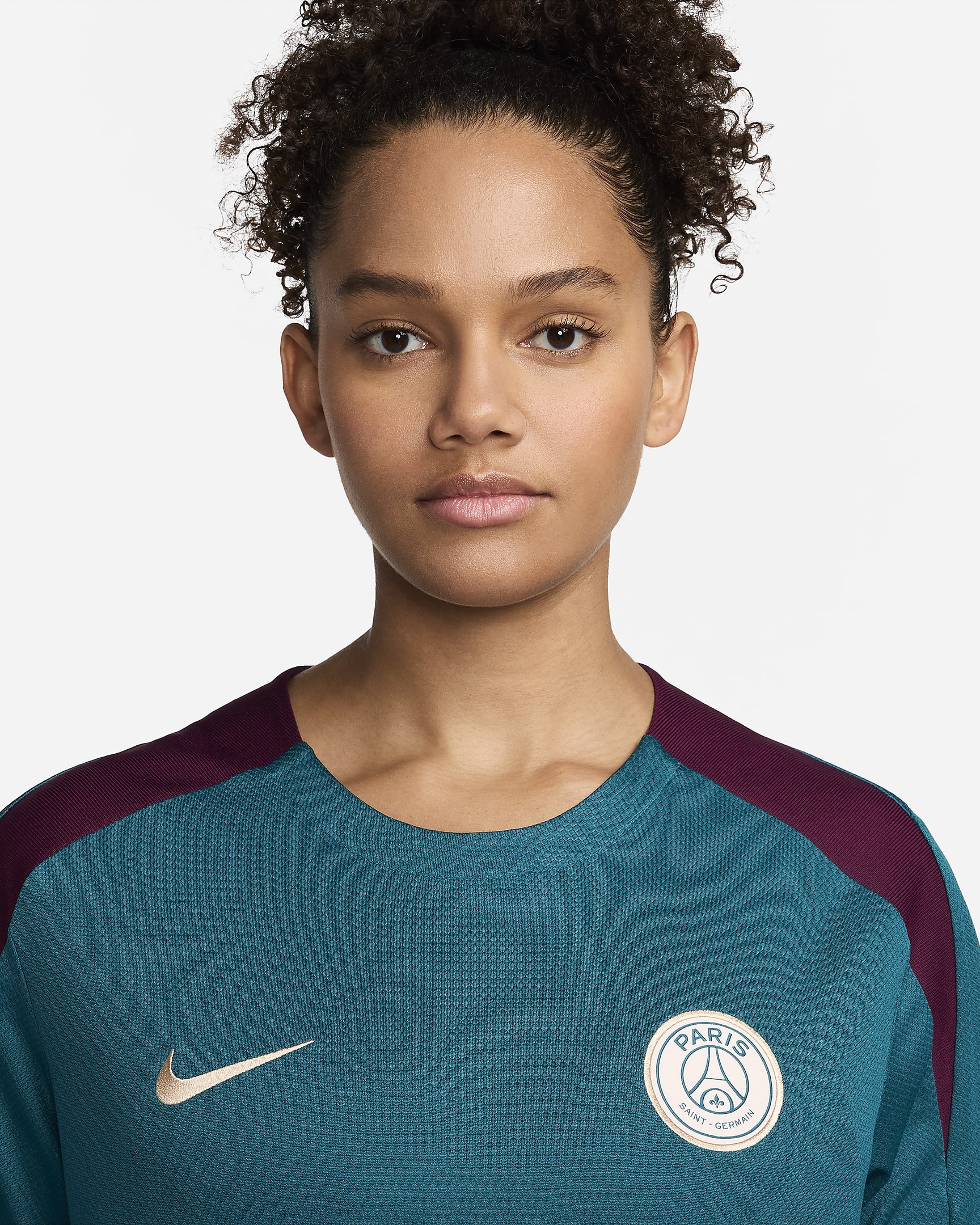 Maglia da calcio a manica corta Nike Dri-FIT Paris Saint-Germain Strike – Uomo - Geode Teal/Geode Teal/Bordeaux/Guava Ice