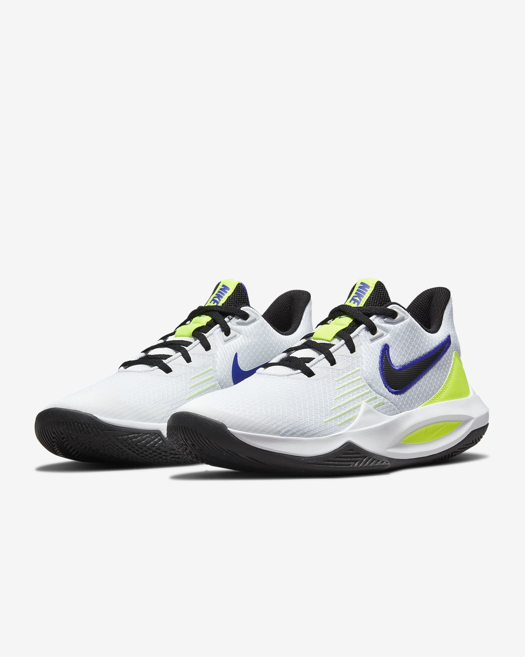 Nike Precision 5 Basketball Shoe - White/Barely Volt/Volt/Black