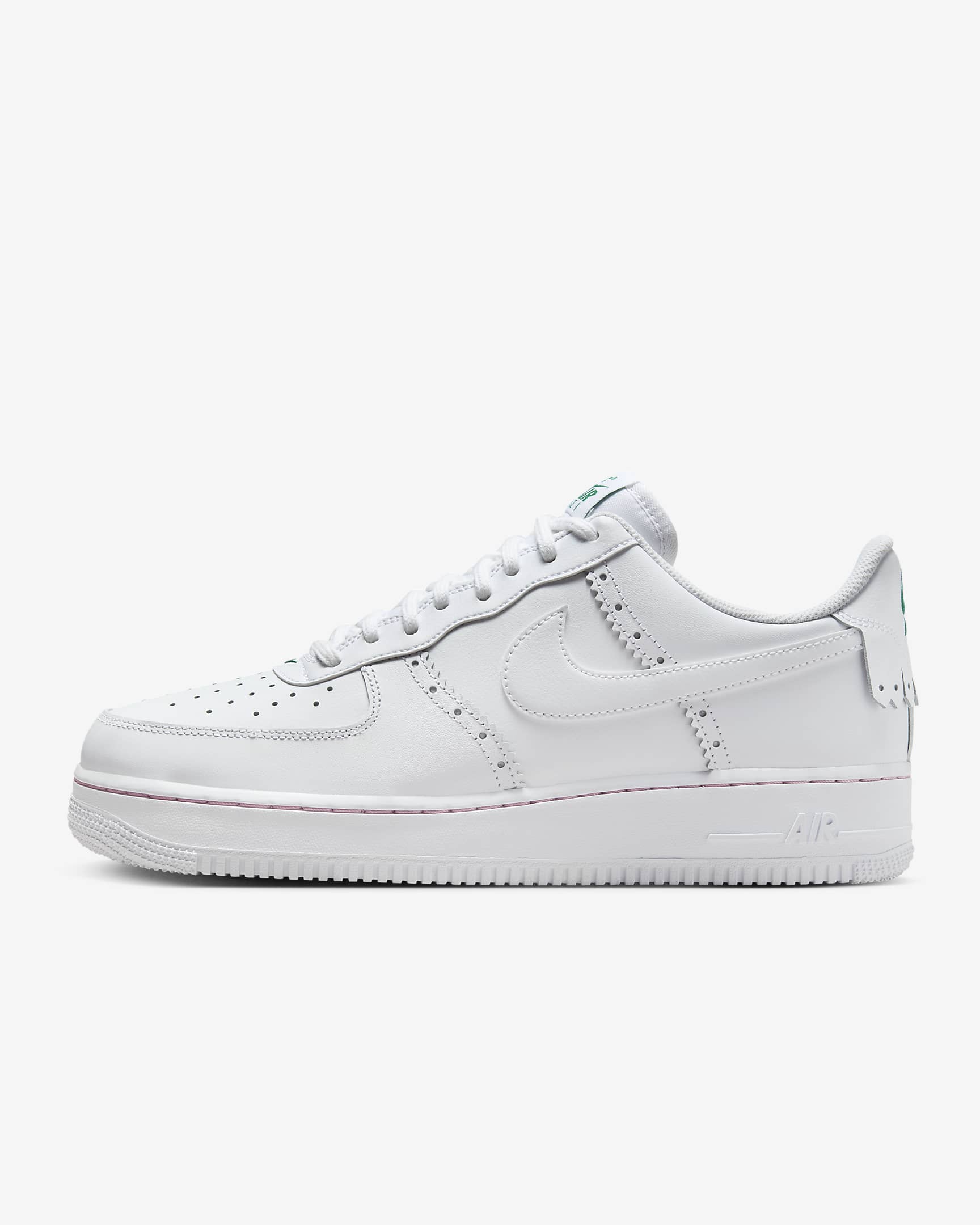 Chaussure Nike Air Force 1 '07 LV8 pour homme - Blanc/Medium Soft Pink/Malachite/Blanc