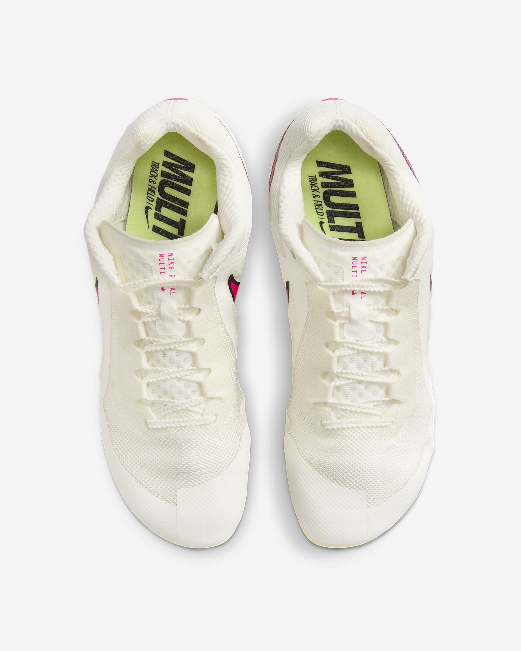 Nike Rival Multi Zapatillas con clavos para múltiples eventos Track & Field - Sail/Light Lemon Twist/Guava Ice/Fierce Pink