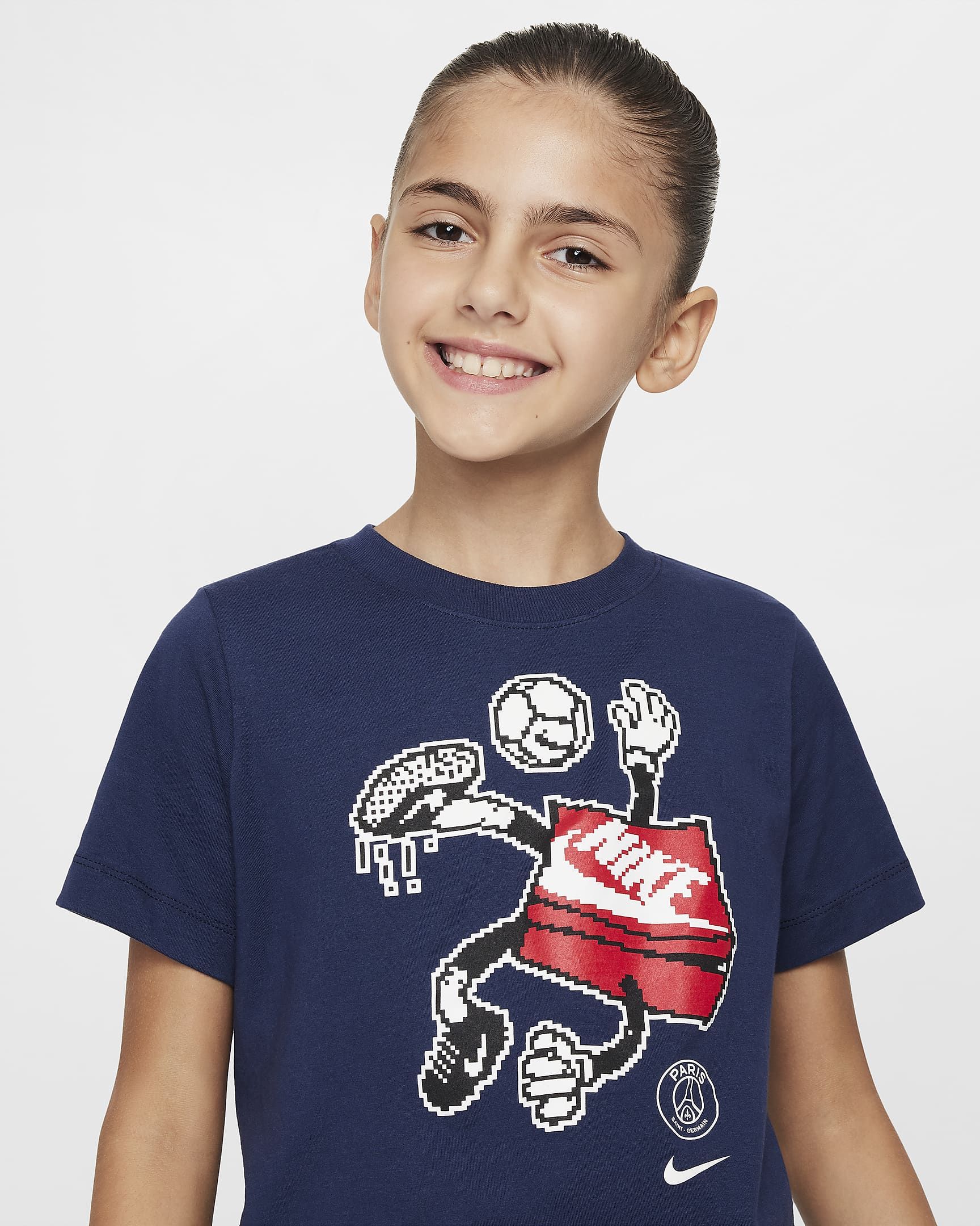 Paris Saint-Germain Big Kids' Nike Soccer T-Shirt - Midnight Navy