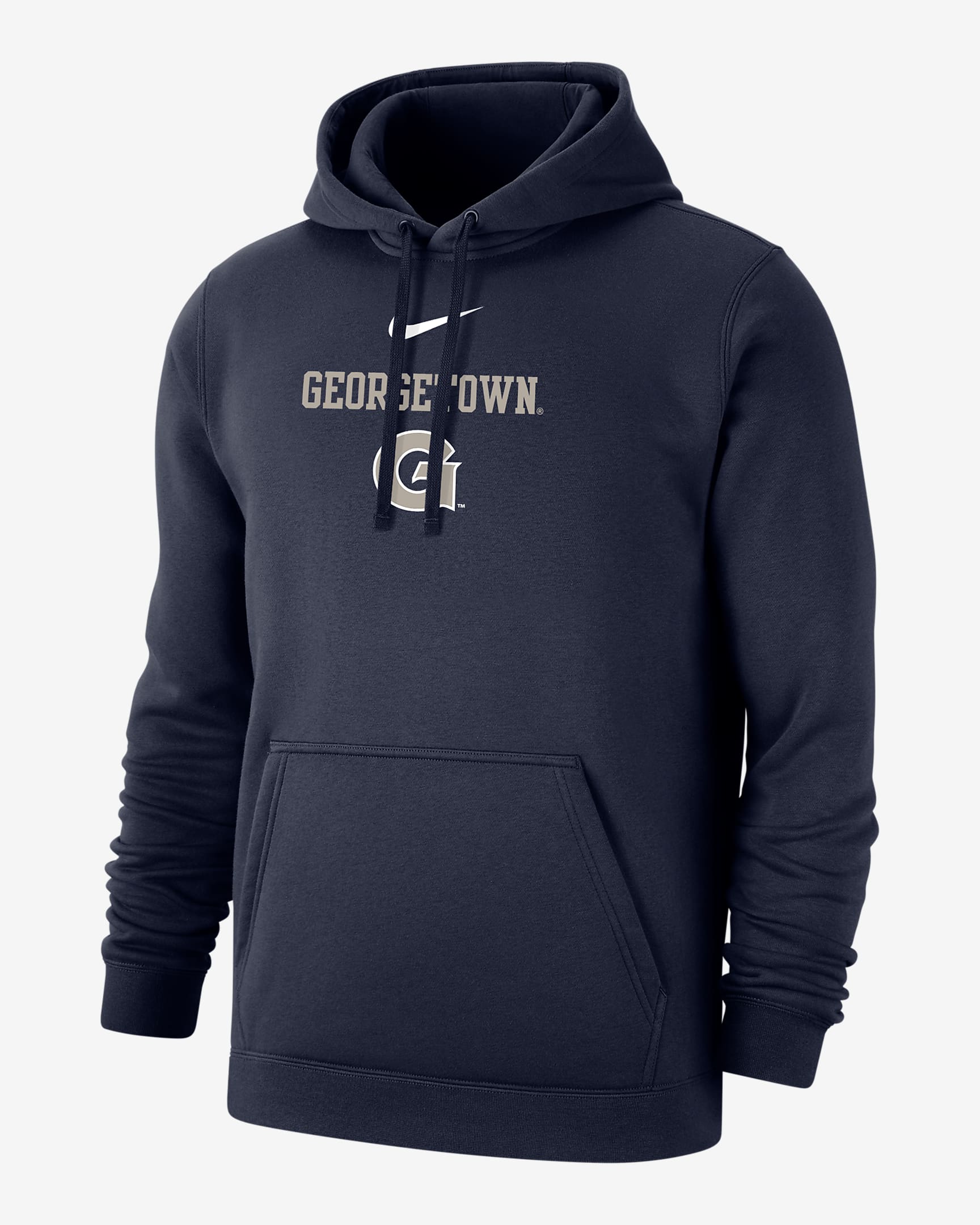 Georgetown Club Fleece Men's Nike College Hoodie - Navy