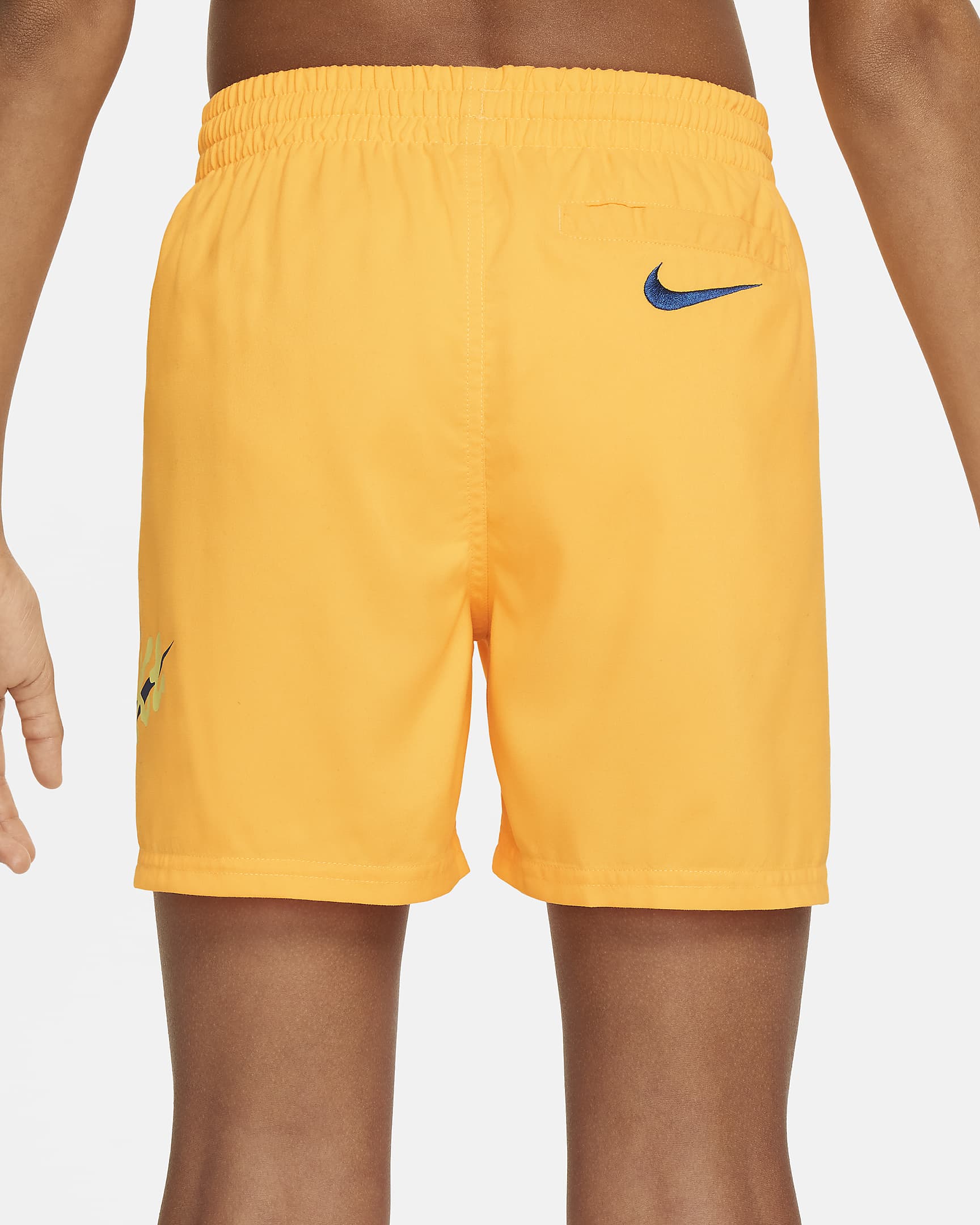 Shorts de vóleibol de 10 cm para niño talla grande Nike Swim Scribble - Naranja láser