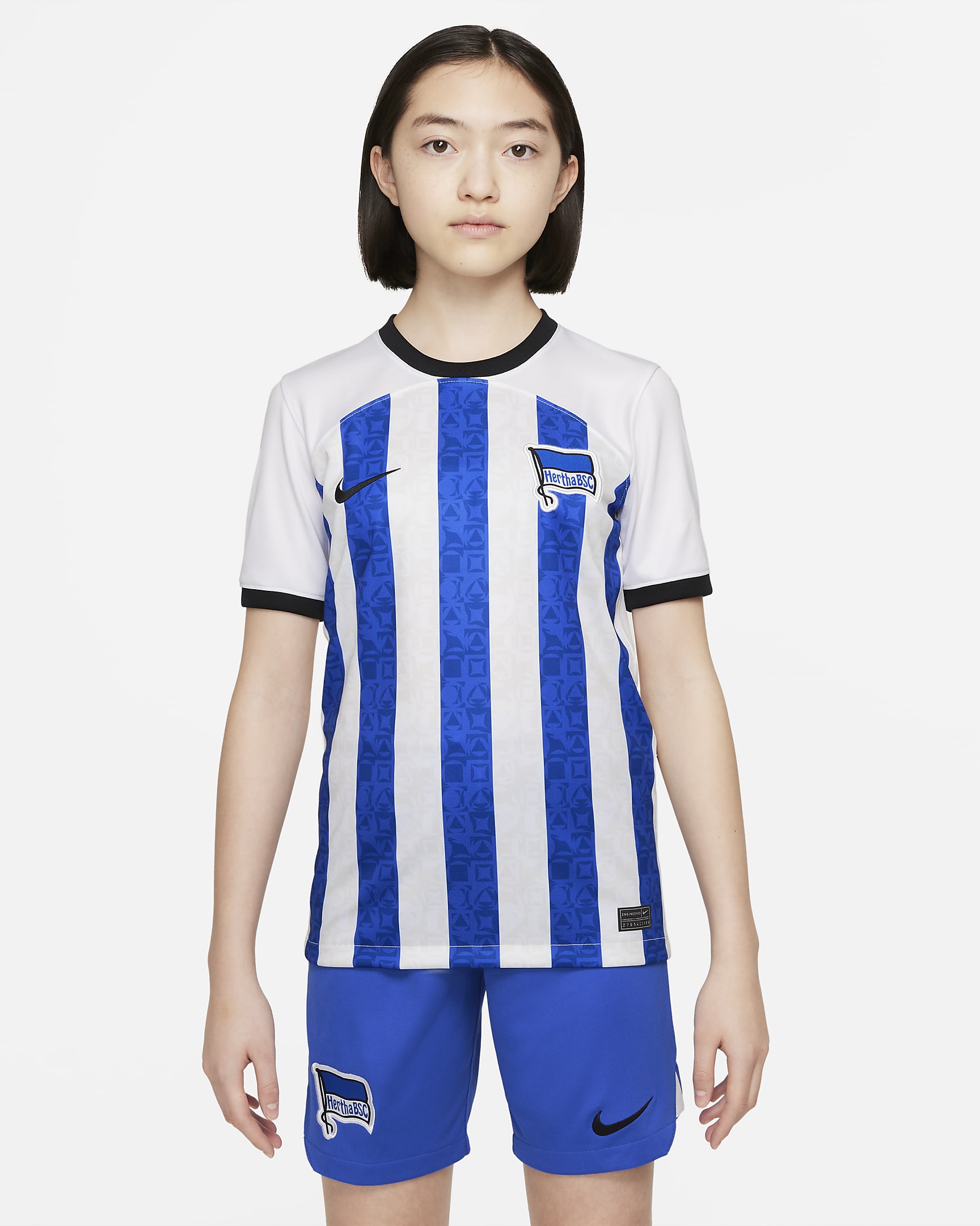 Hertha BSC 2022/23 Stadium Home Older Kids' Nike Dri-FIT Football Shirt ...