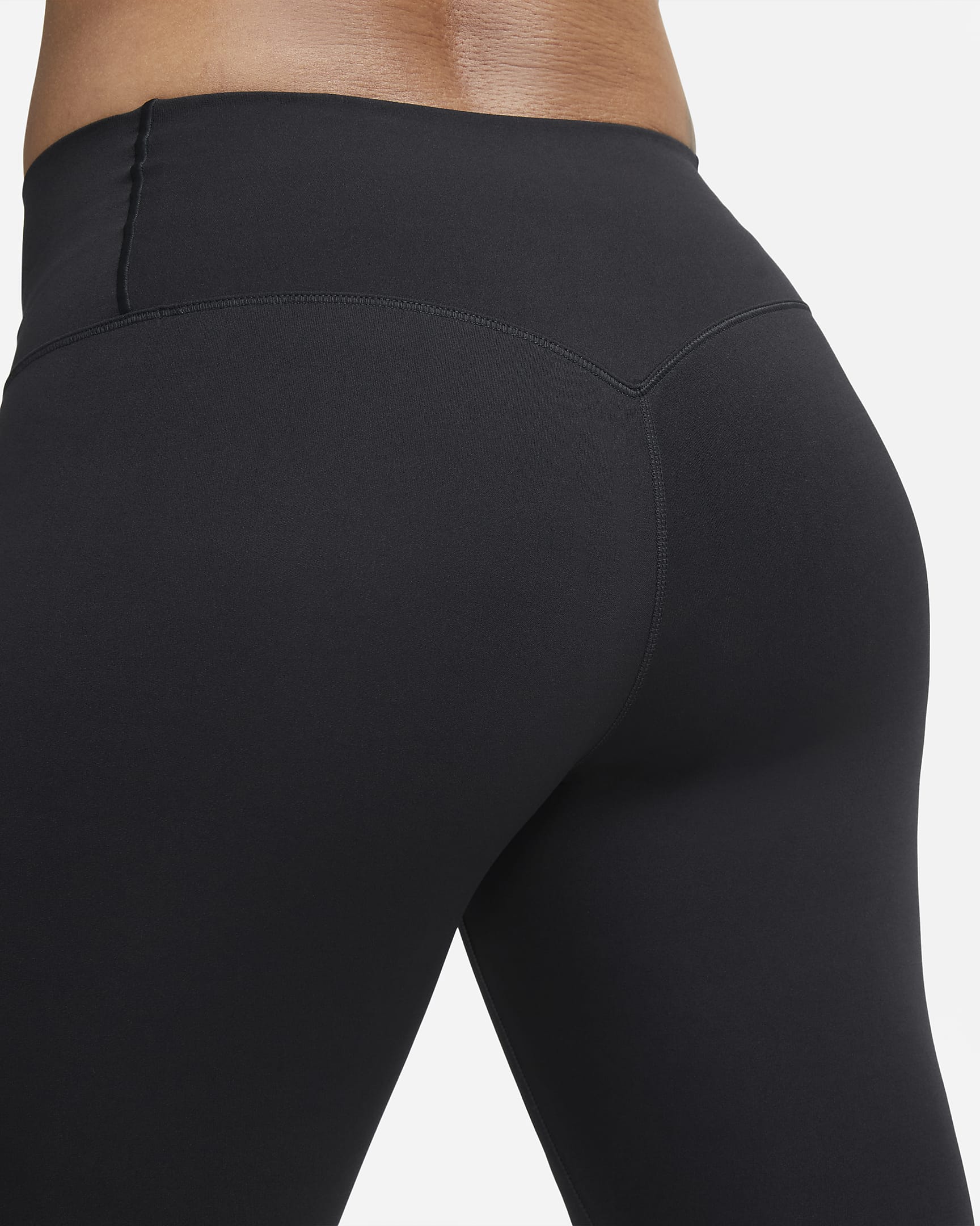 Leggings de tiro medio de 7/8 con soporte bajo para mujer Nike Zenvy - Negro/Negro