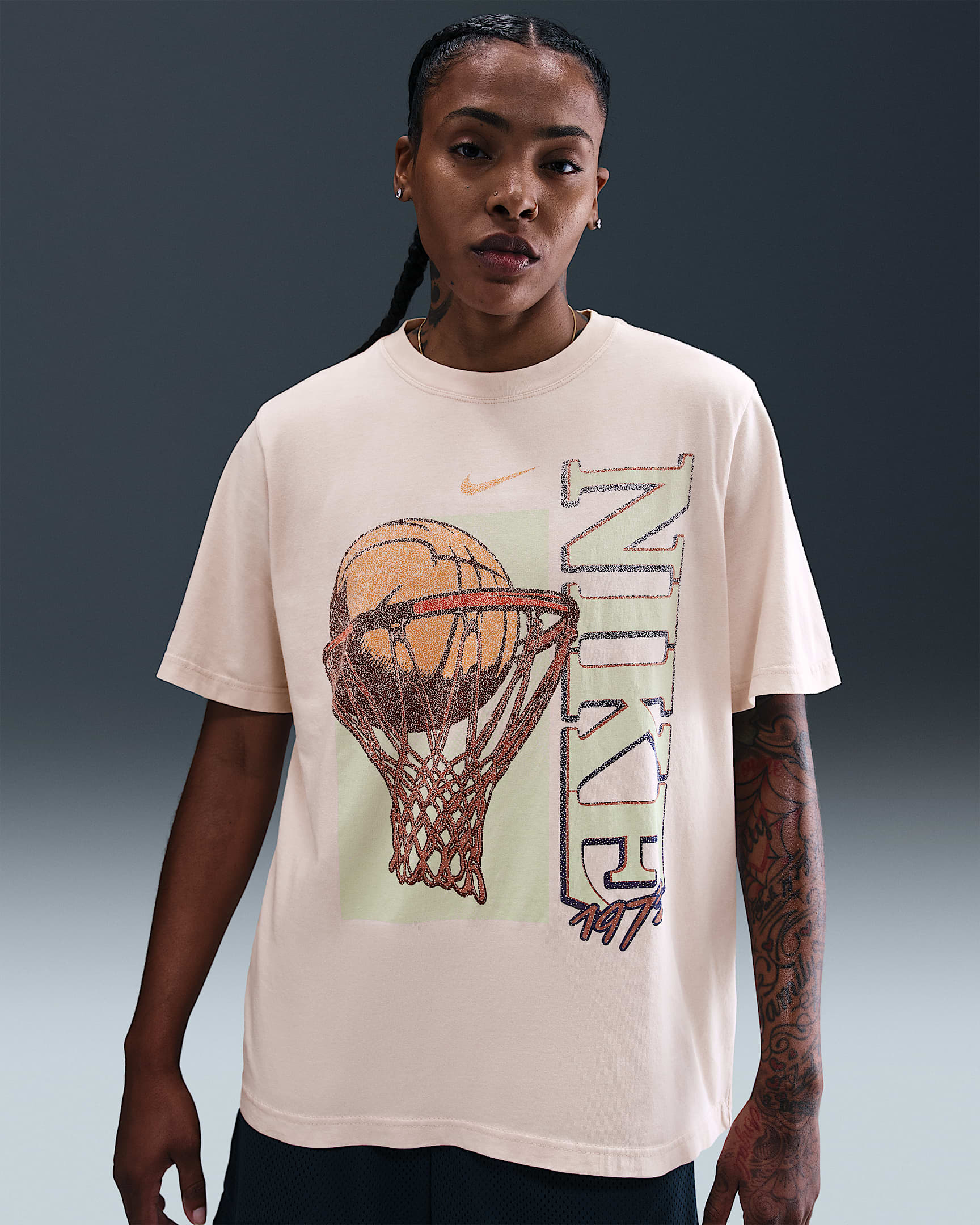 Playera de básquetbol para mujer Nike - Rojo sedimento