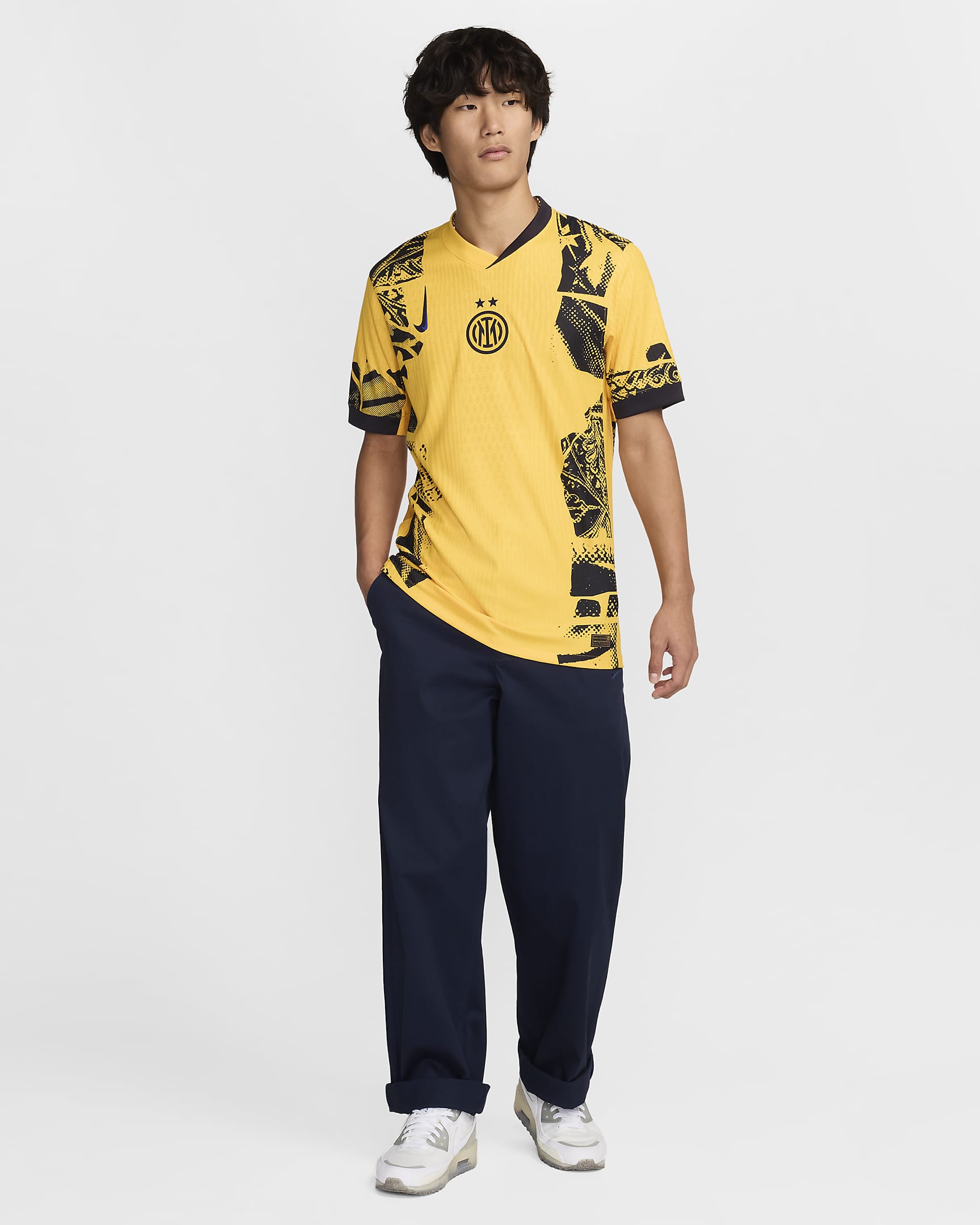 Inter Milan 2024/25 Maç Üçüncü Nike Dri-FIT ADV Authentic Erkek Futbol Forması - University Gold/Blackened Blue/University Gold/Lyon Blue