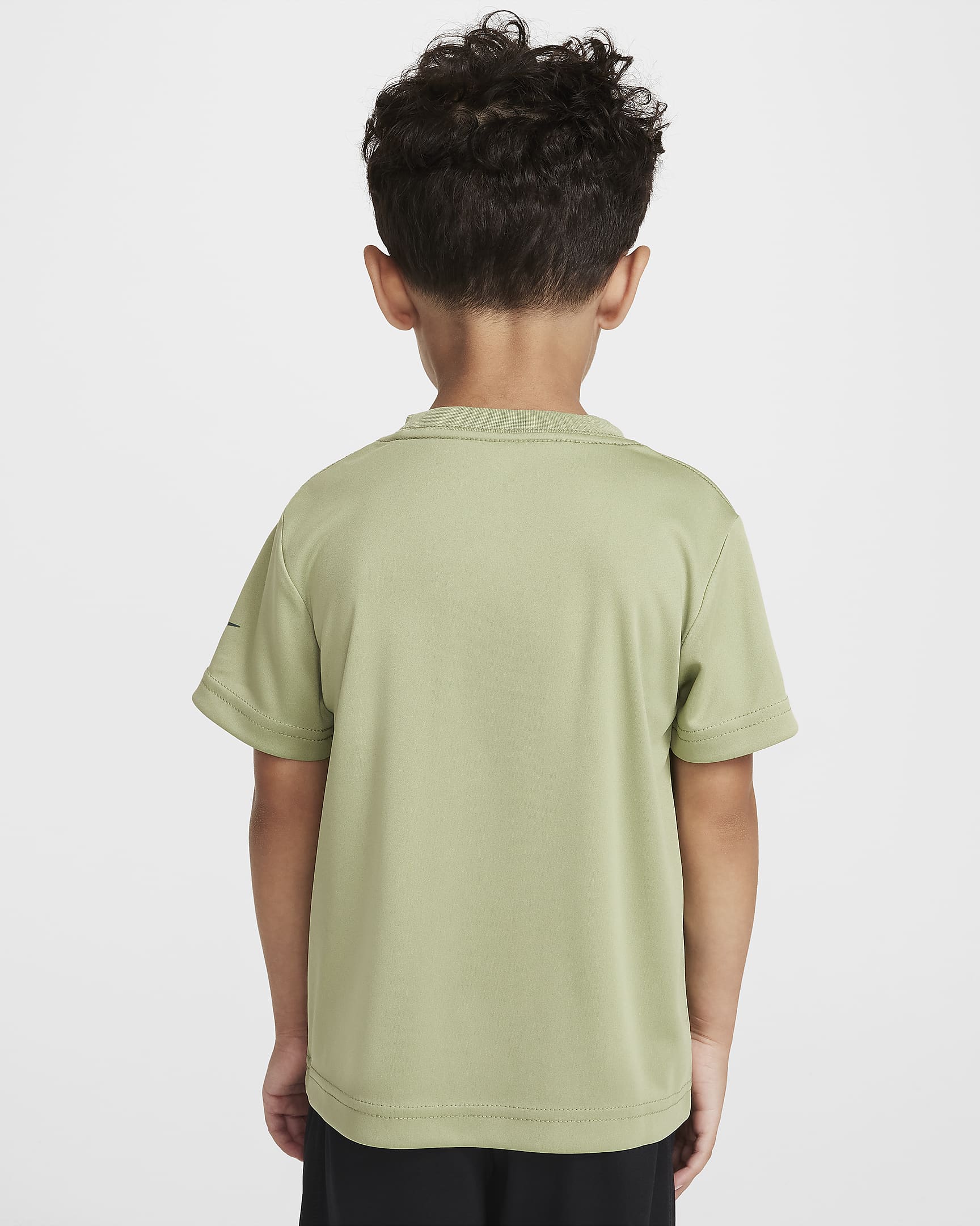 Playera Swoosh infantil Nike Dri-FIT "Just Do It" - Verde aceite