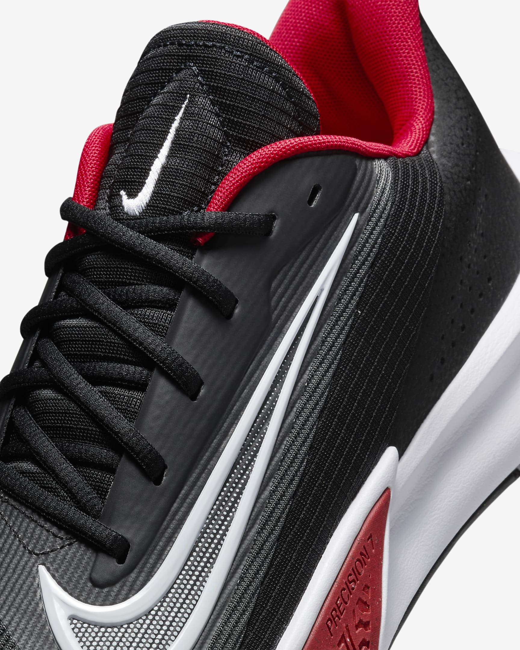 Tenis de básquetbol Nike Precision 7 - Negro/Rojo universitario/Blanco