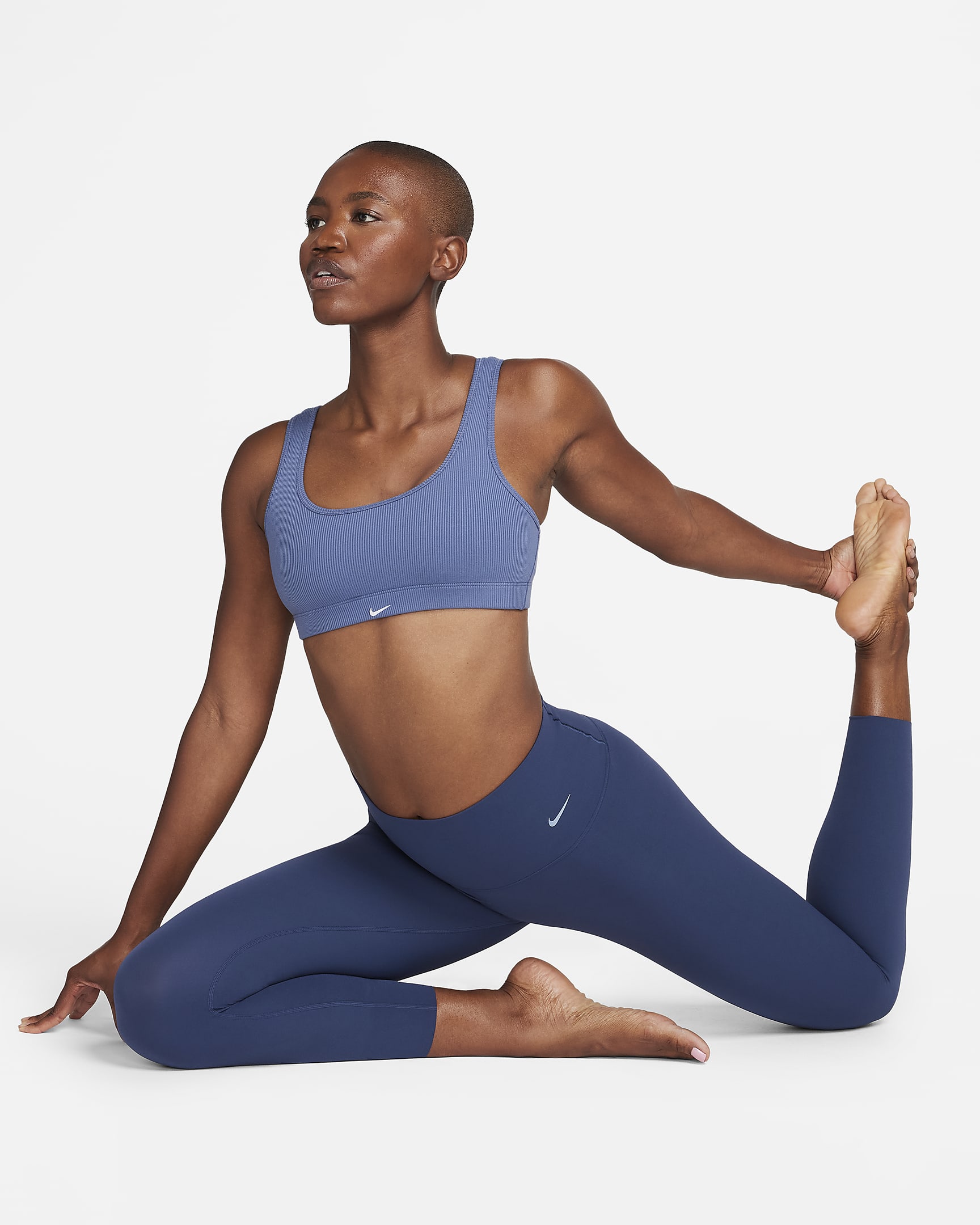 Nike Zenvy Women's Gentle-Support High-Waisted 7/8 Leggings - Midnight Navy/Black