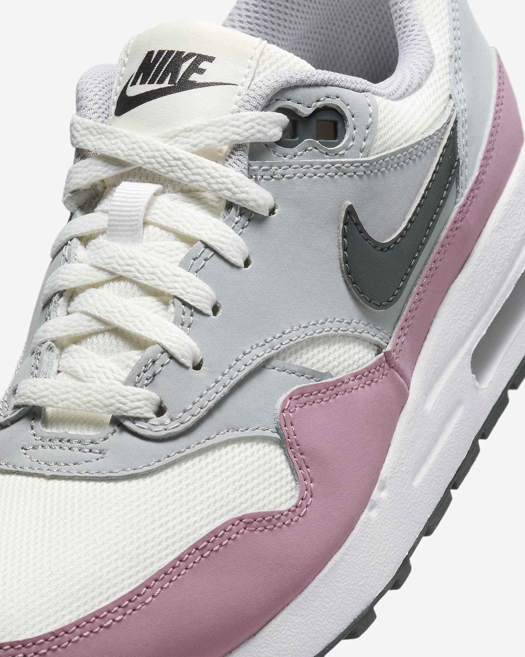 Chaussure Air Max 1pour ado - Summit White/Wolf Grey/Blanc/Dark Smoke Grey