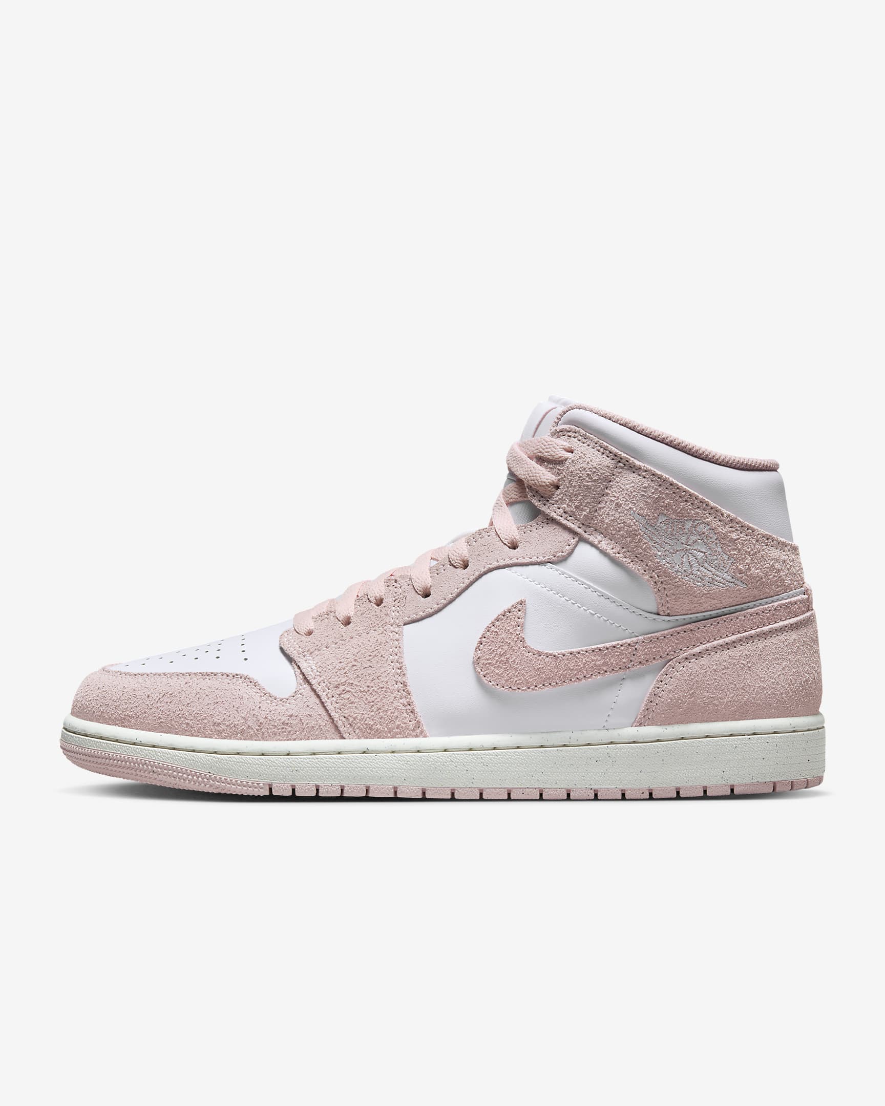 Air Jordan 1 Mid SE Men's Shoes - White/Sail/Legend Pink