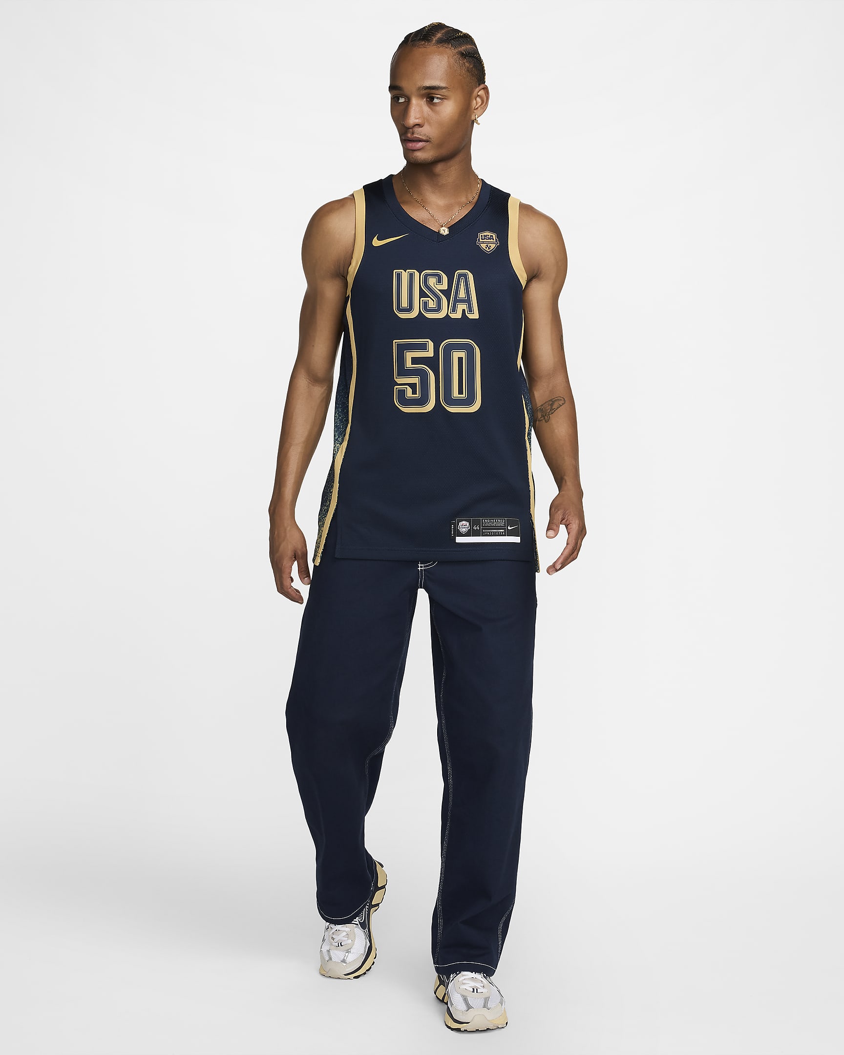 USAB Limited Camiseta Nike Basketball Replica - Hombre - Obsidian/Truly Gold