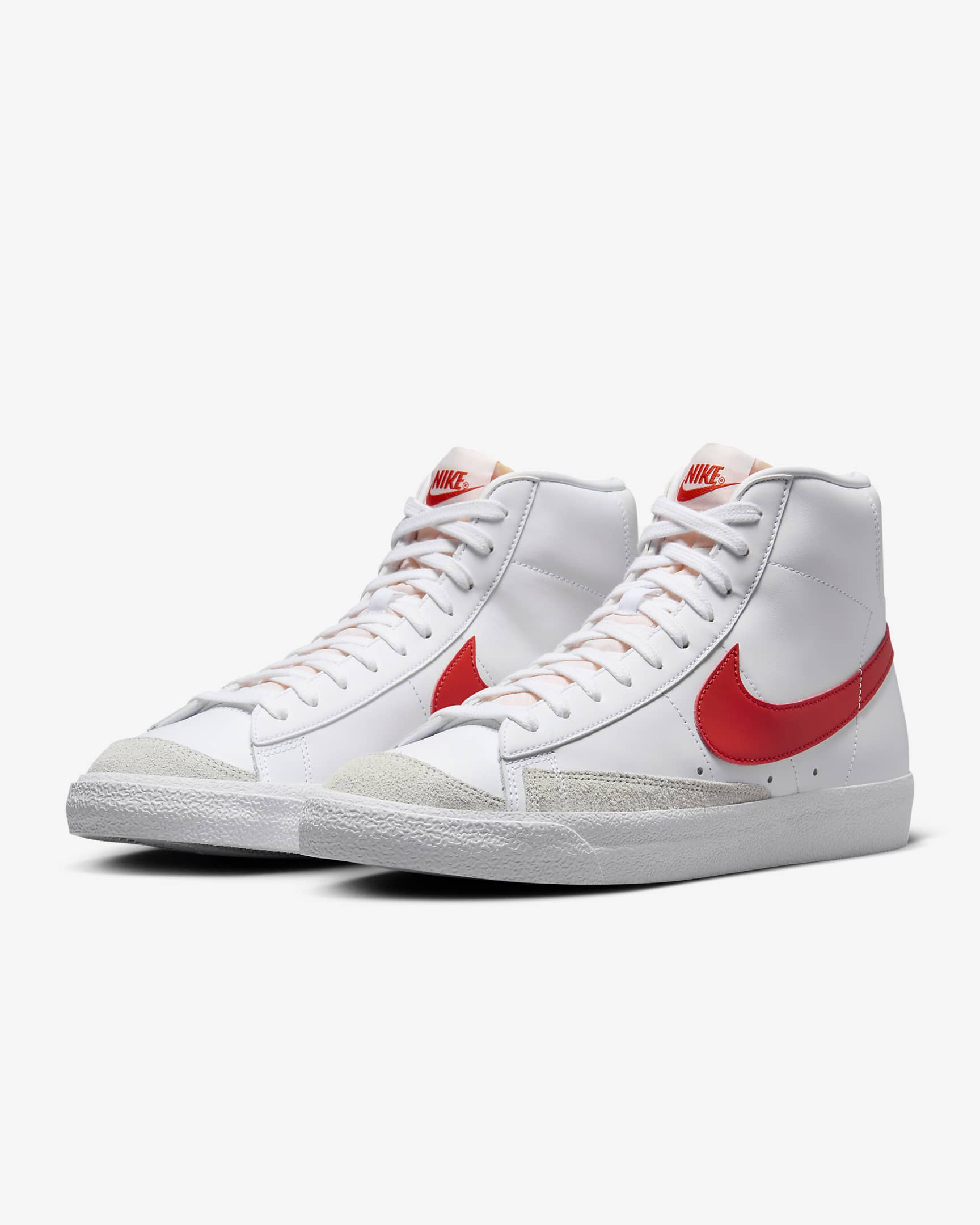 รองเท้าผู้ชาย Nike Blazer Mid '77 Vintage - ขาว/Summit White/Picante Red