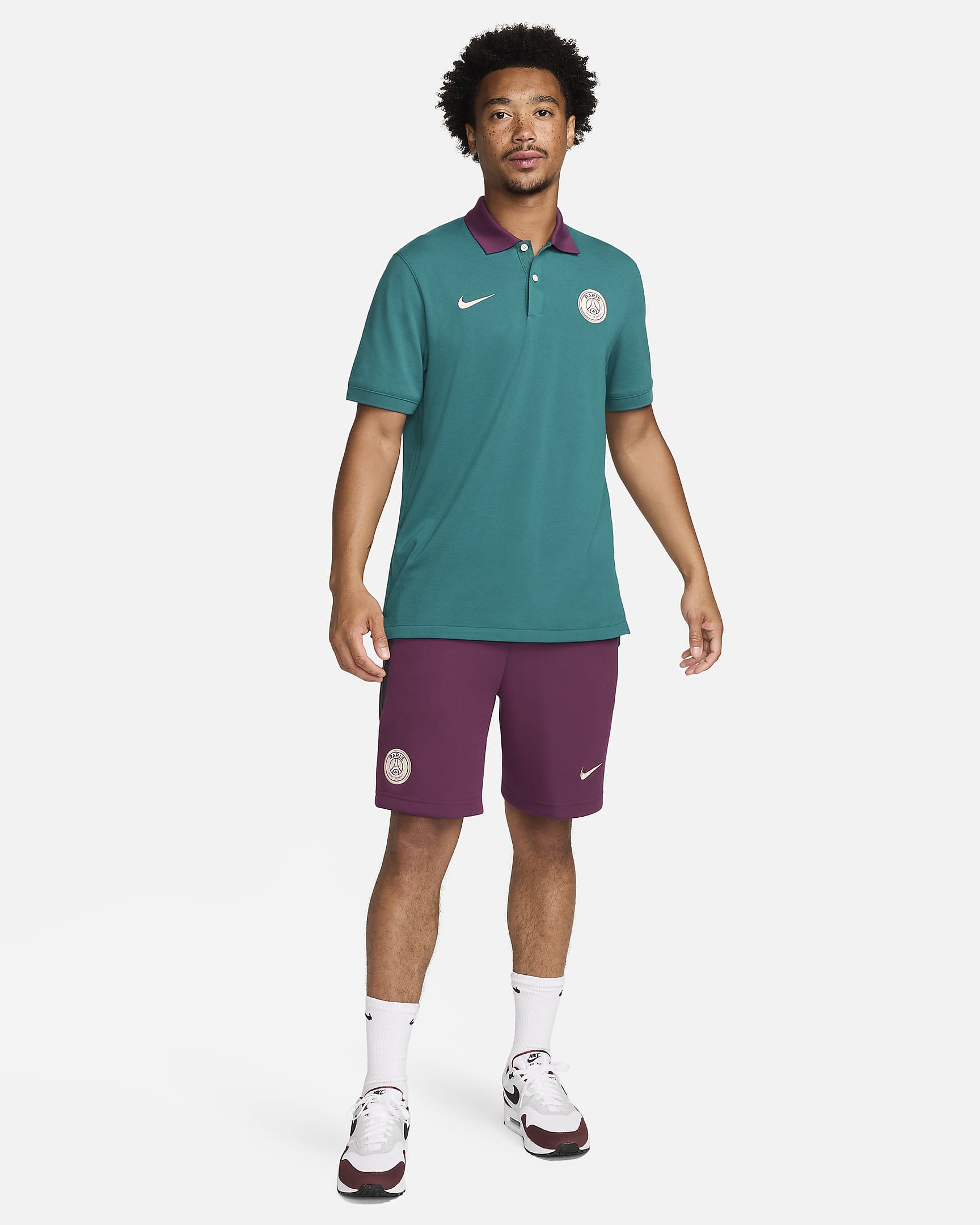 Paris Saint-Germain Nike Sportswear Tech Fleece Men's Shorts - Bordeaux/Guava Ice