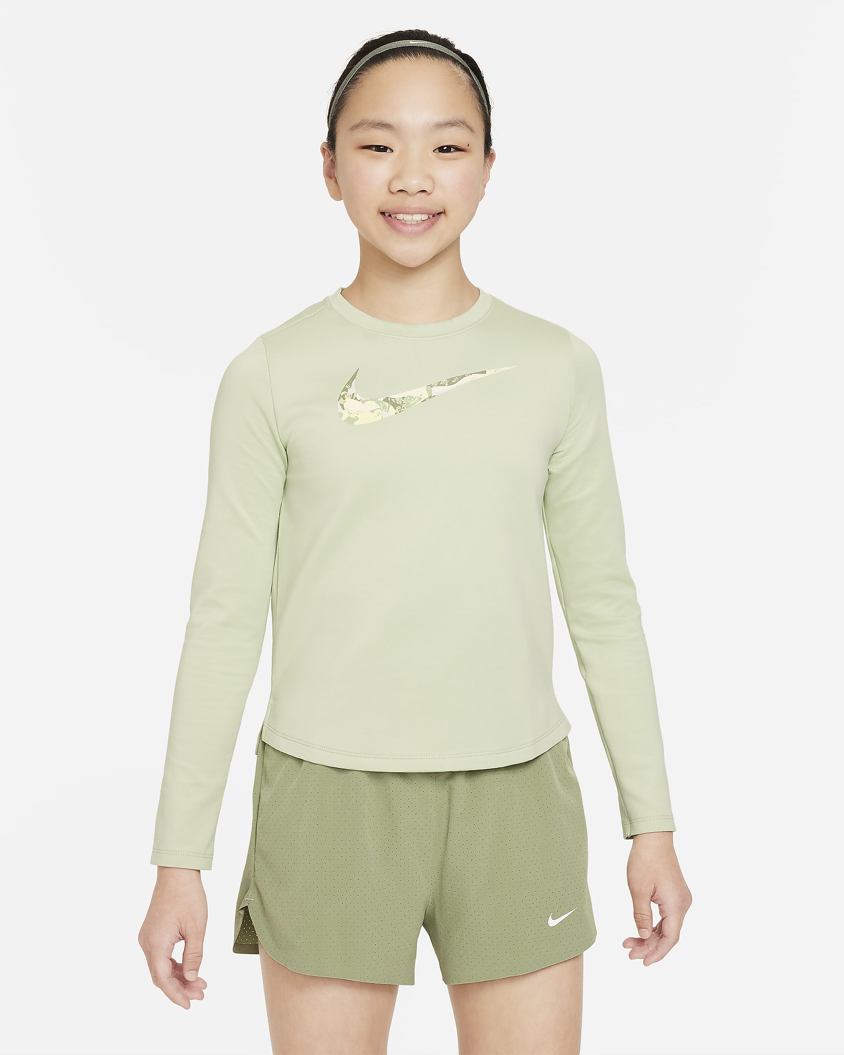Nike Dri-FIT One Older Kids' (Girls') Long-Sleeve Top. Nike BG