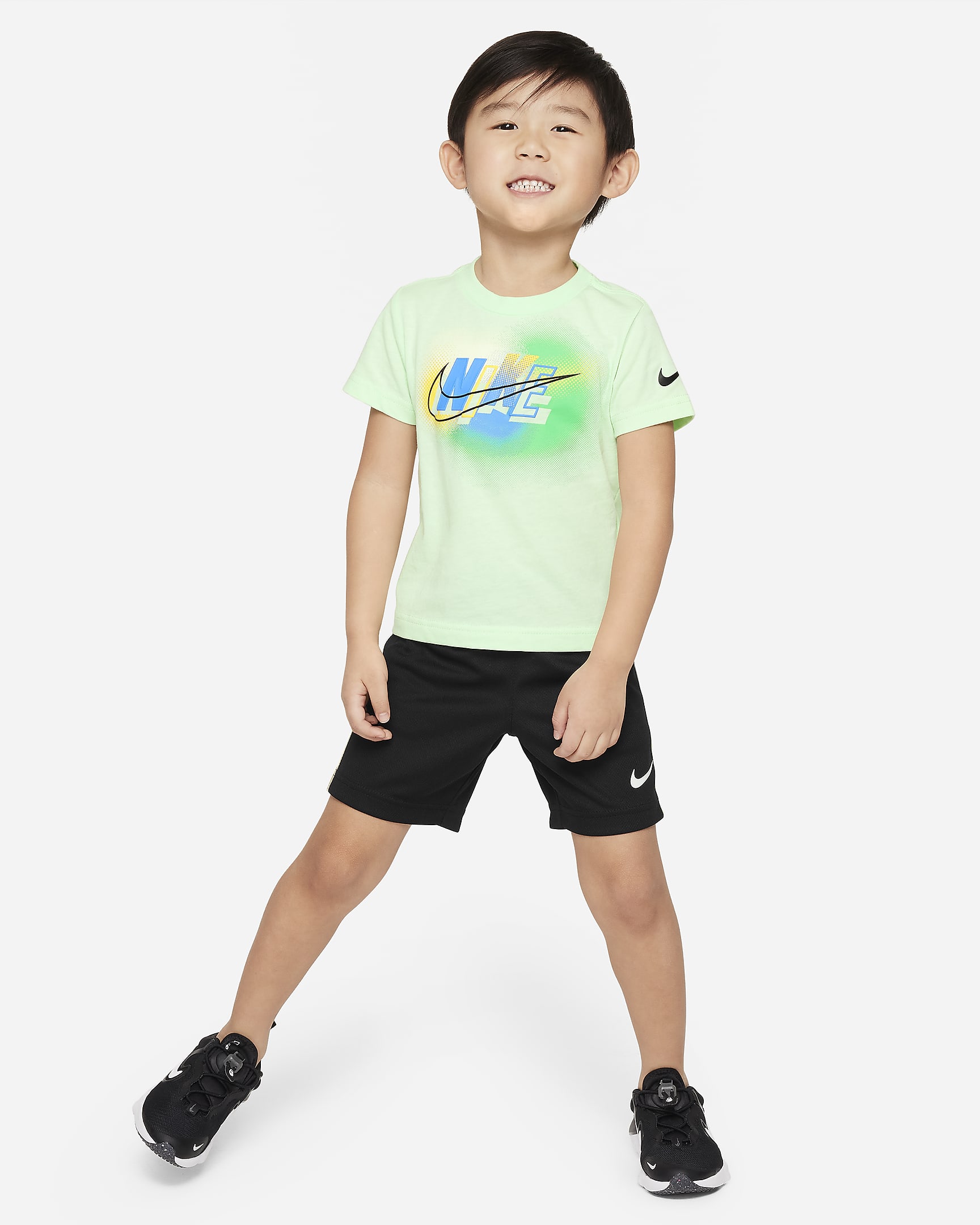 Nike Hazy Rays Toddler Shorts Set - Black