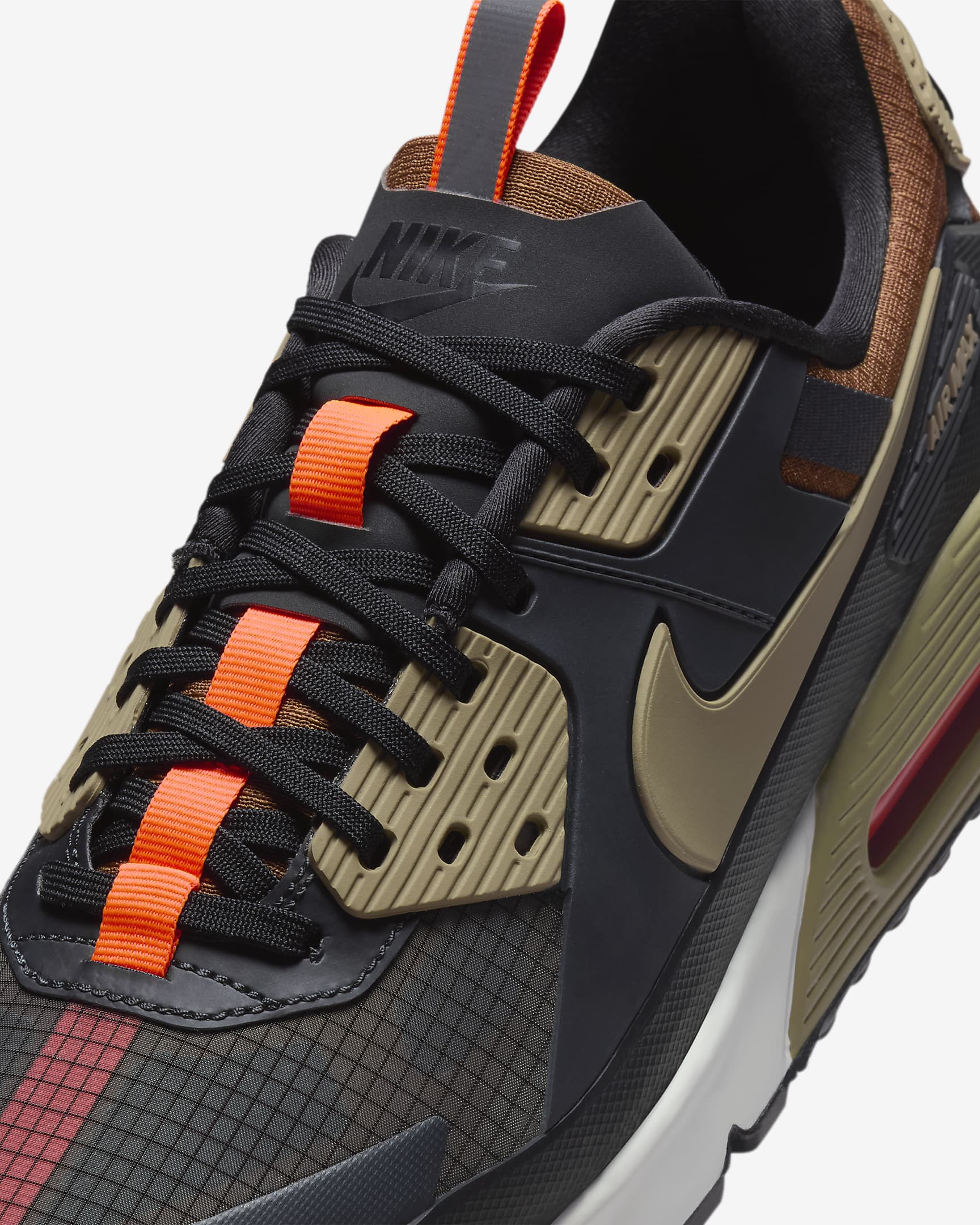 Nike Air Max 90 Drift Men's Shoes - Dark Smoke Grey/Black/Hyper Crimson/Khaki