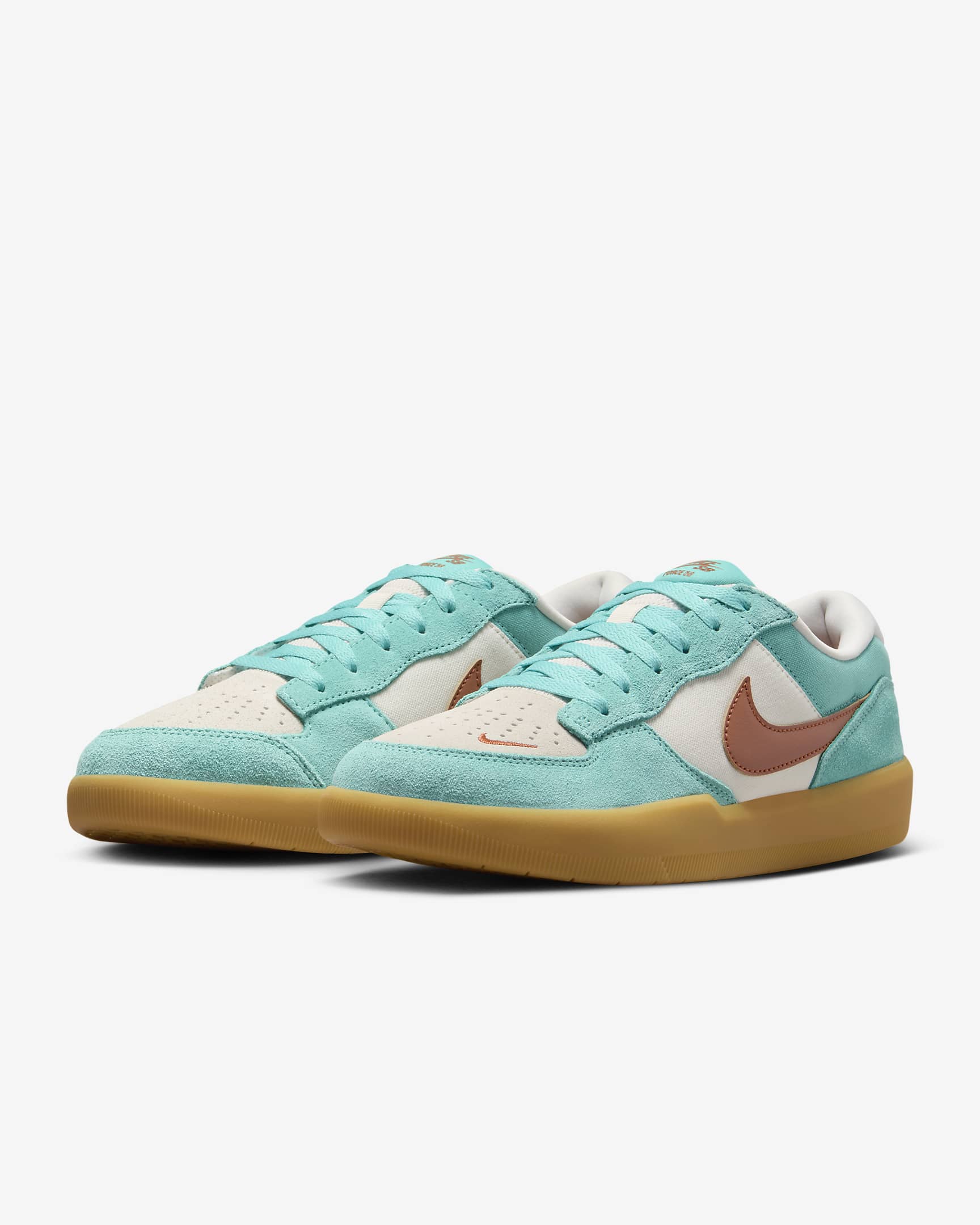 Nike SB Force 58 Skate Shoes - Green Frost/Phantom/Gum Light Brown/Dark Russet