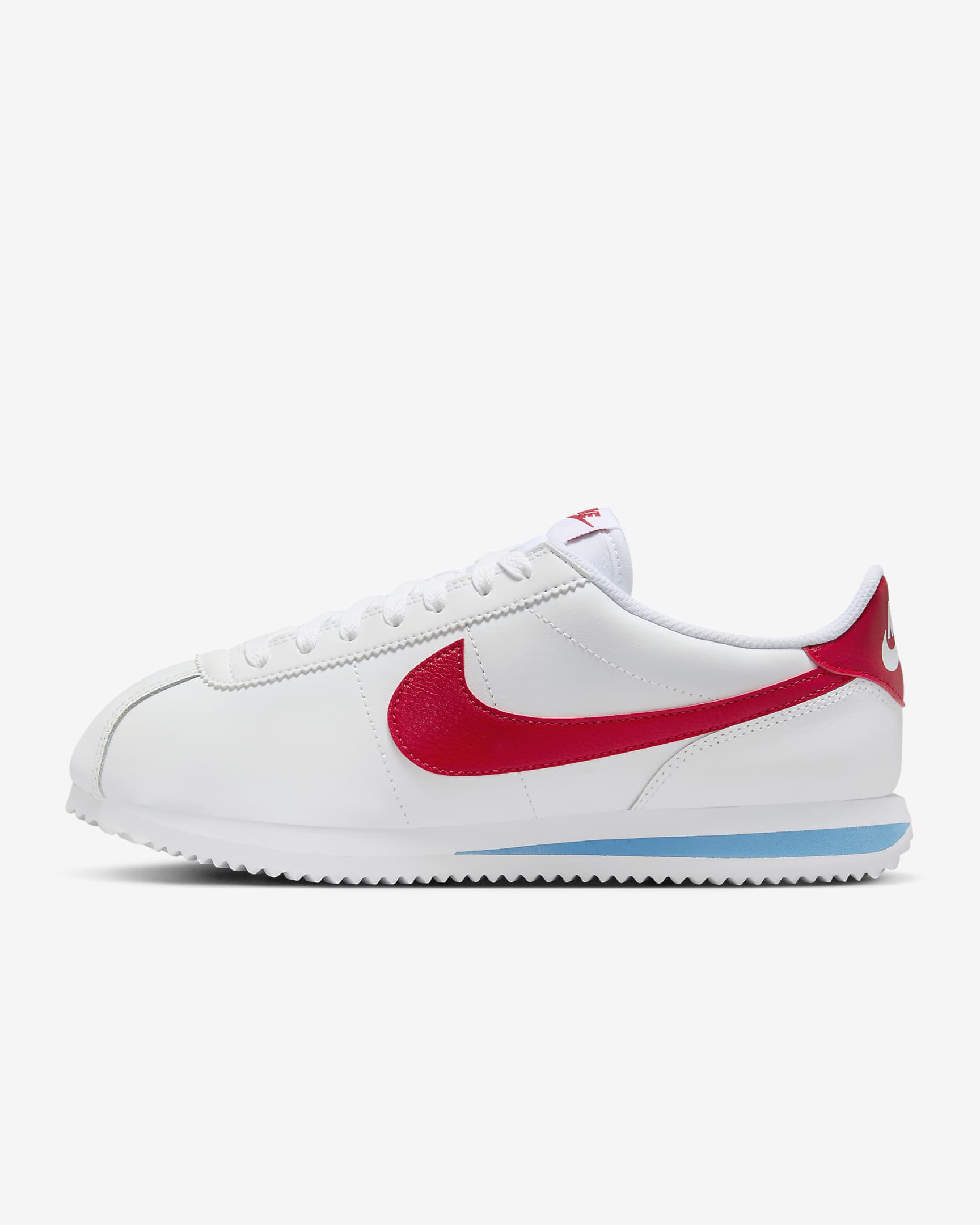 Nike Cortez Leather Women's Shoes - White/Varsity Blue/Varsity Red