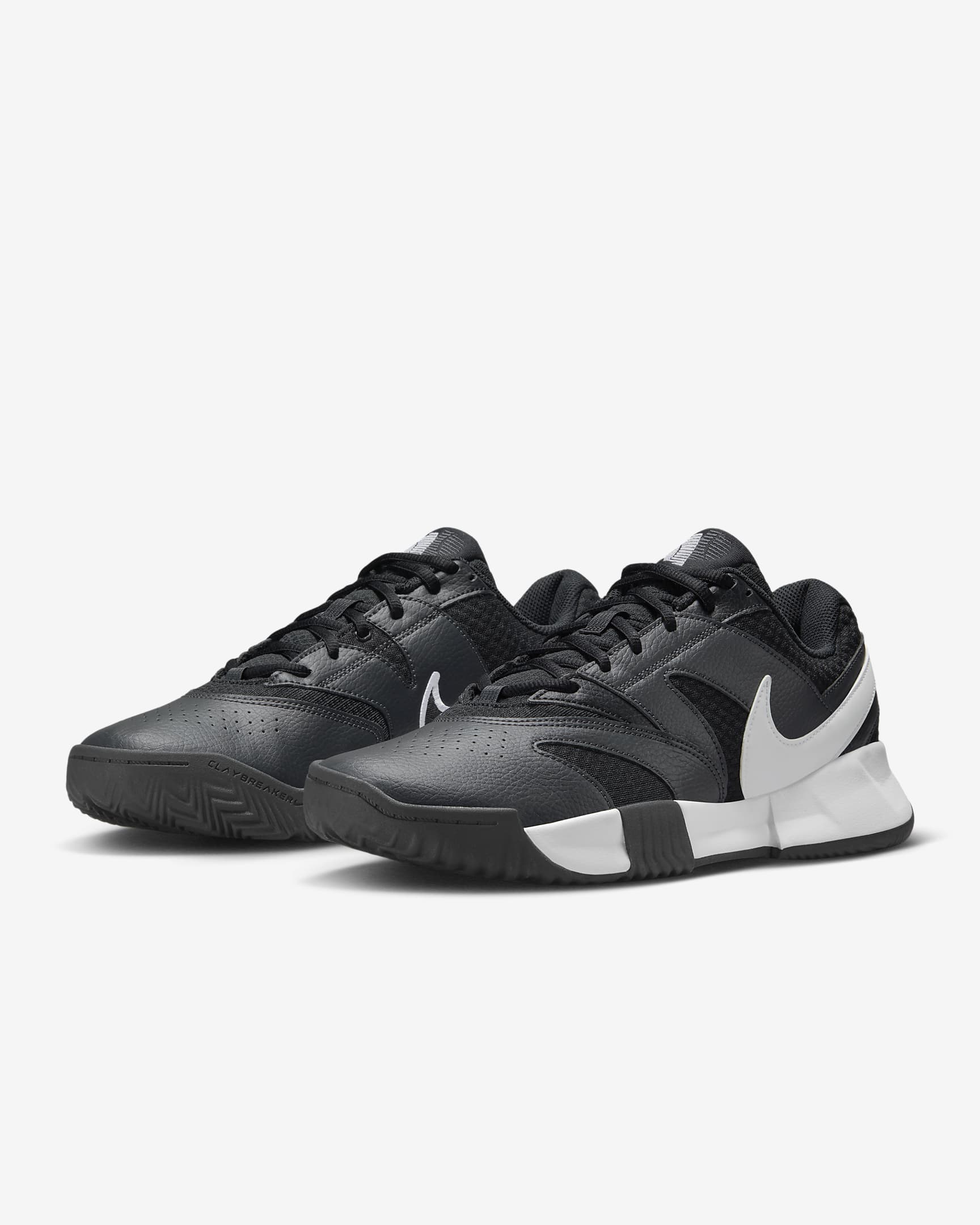 NikeCourt Lite 4 Herren-Tennisschuh für Sandplätze - Schwarz/Anthracite/Weiß