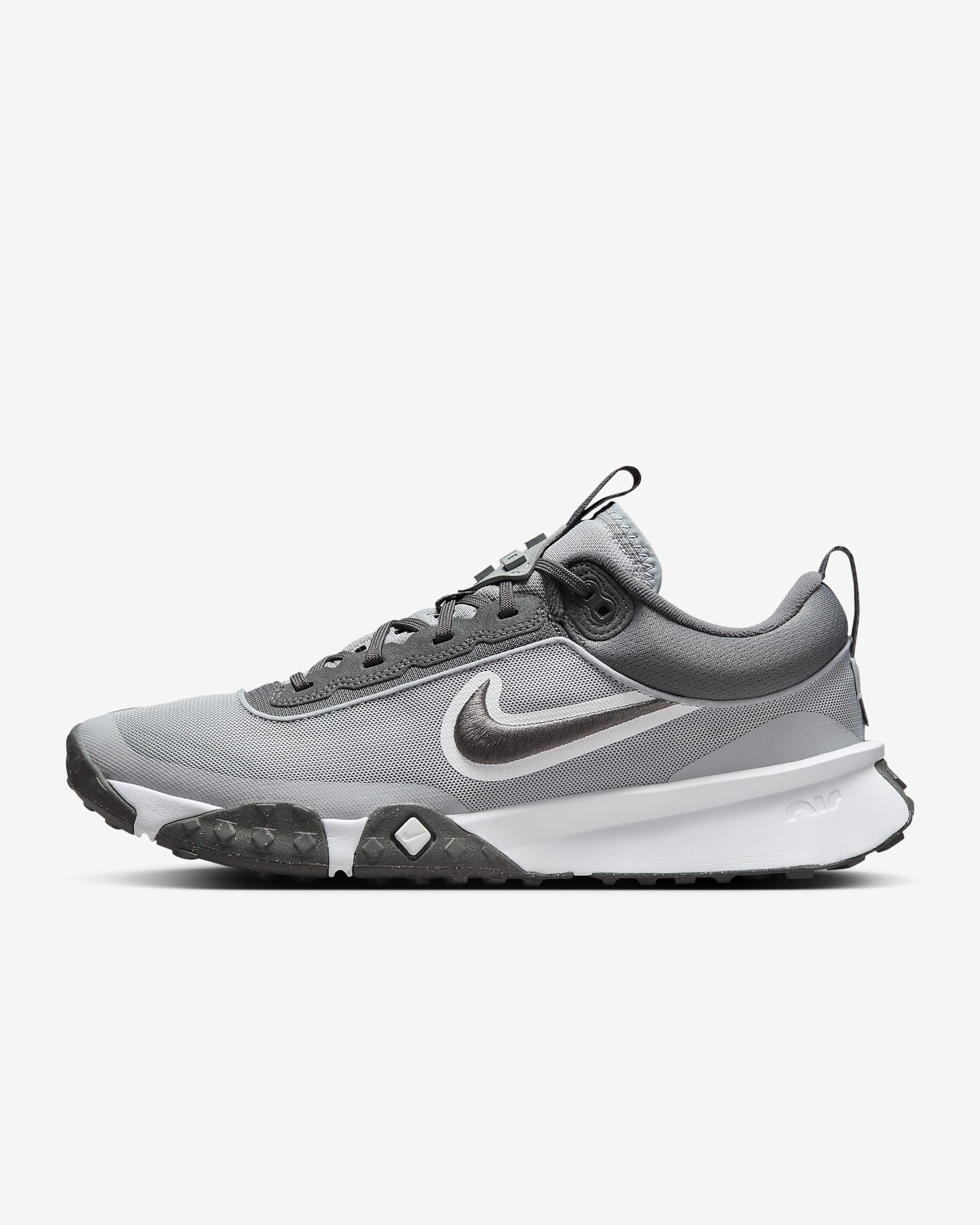 Nike Air Diamond Varsity Turf Men's Baseball Shoes - Wolf Grey/White/Iron Grey