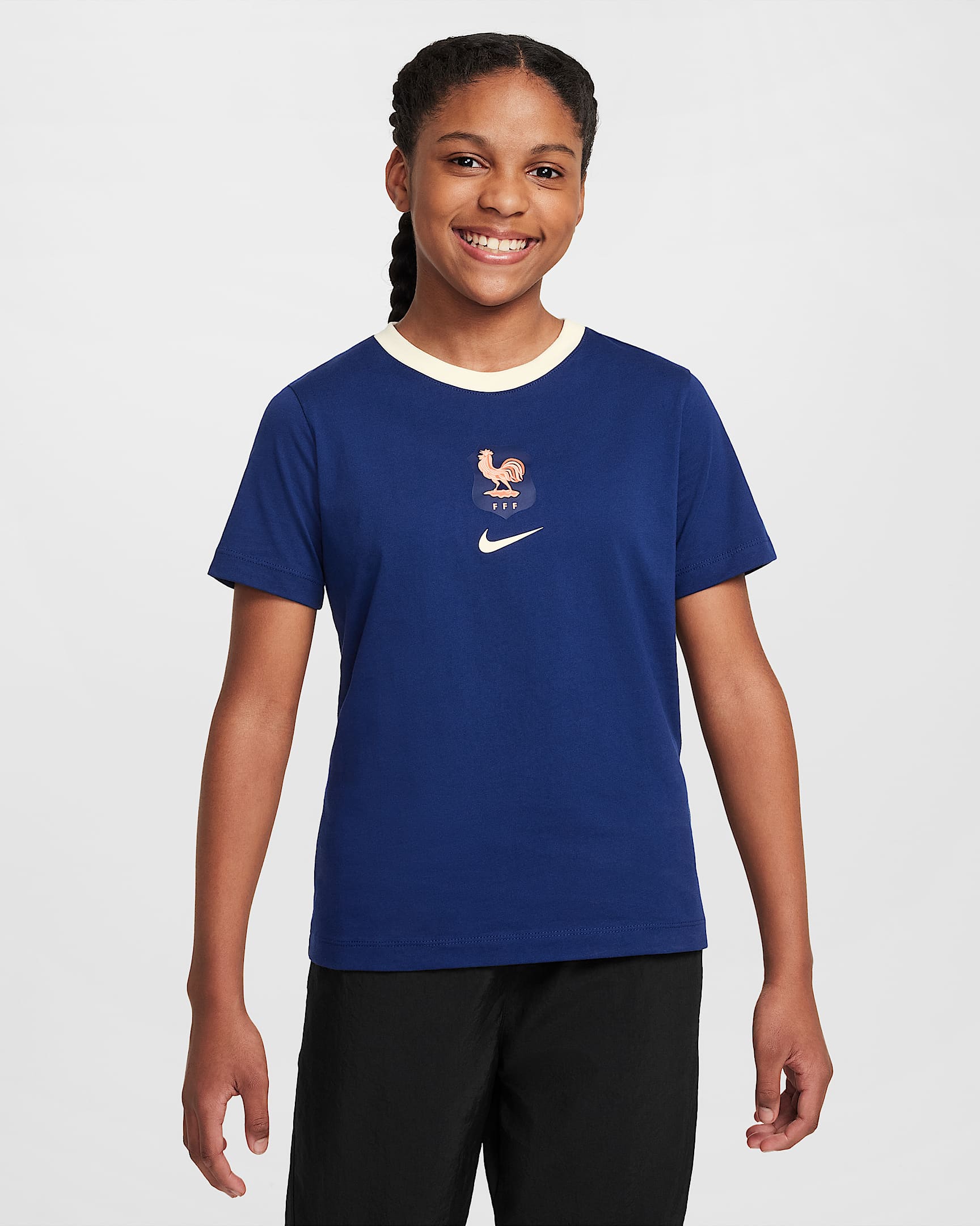 FFF Older Kids' Nike Football T-Shirt - Blue Void