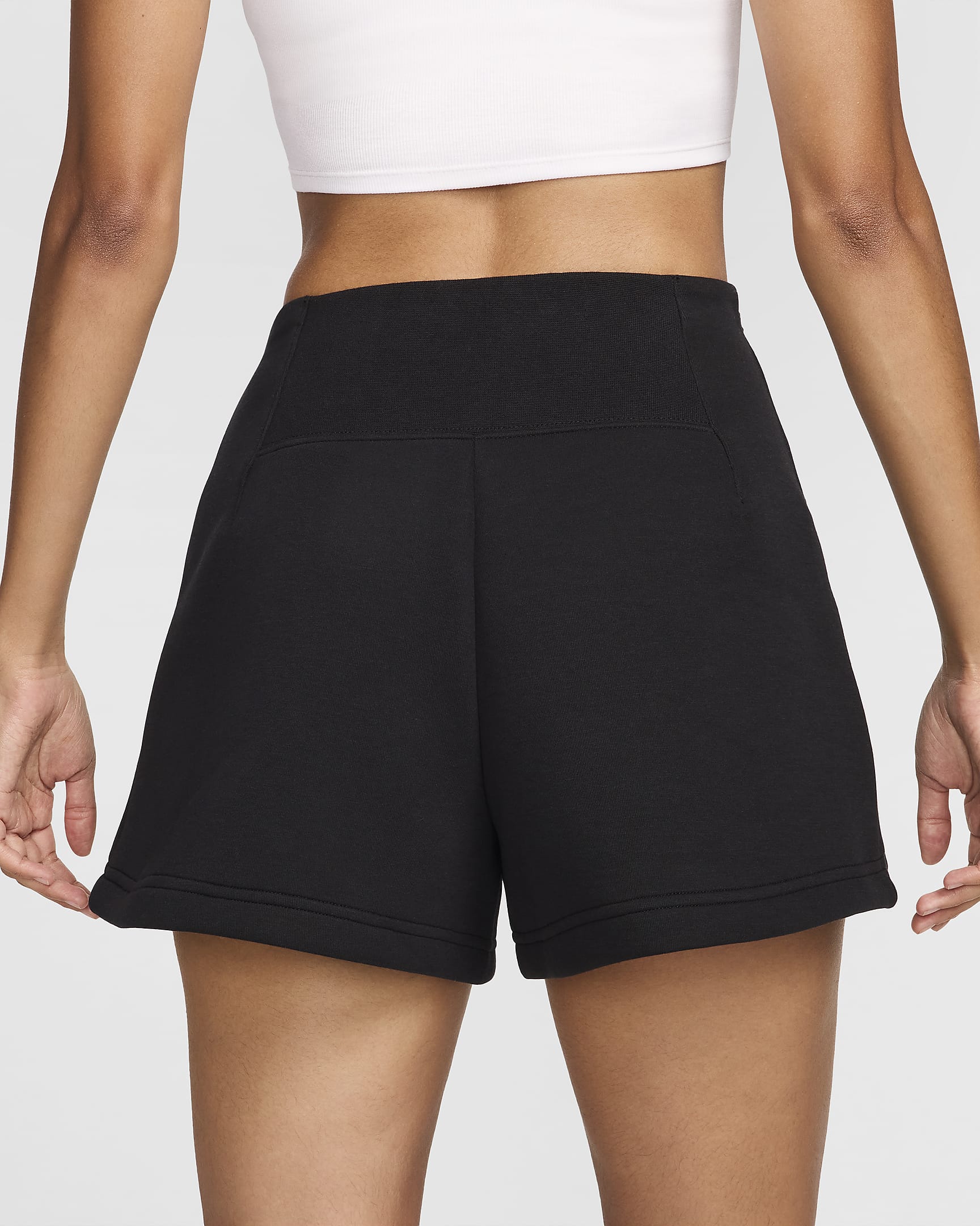 Nike Sportswear Tech Fleece Women's High-Waisted 3" Pleated Shorts - Black/Black