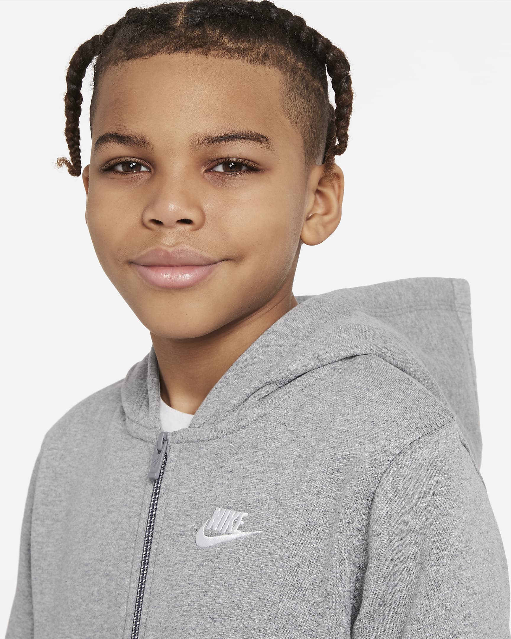 Nike Sportswear Club Older Kids' Full-Zip Hoodie. Nike ID