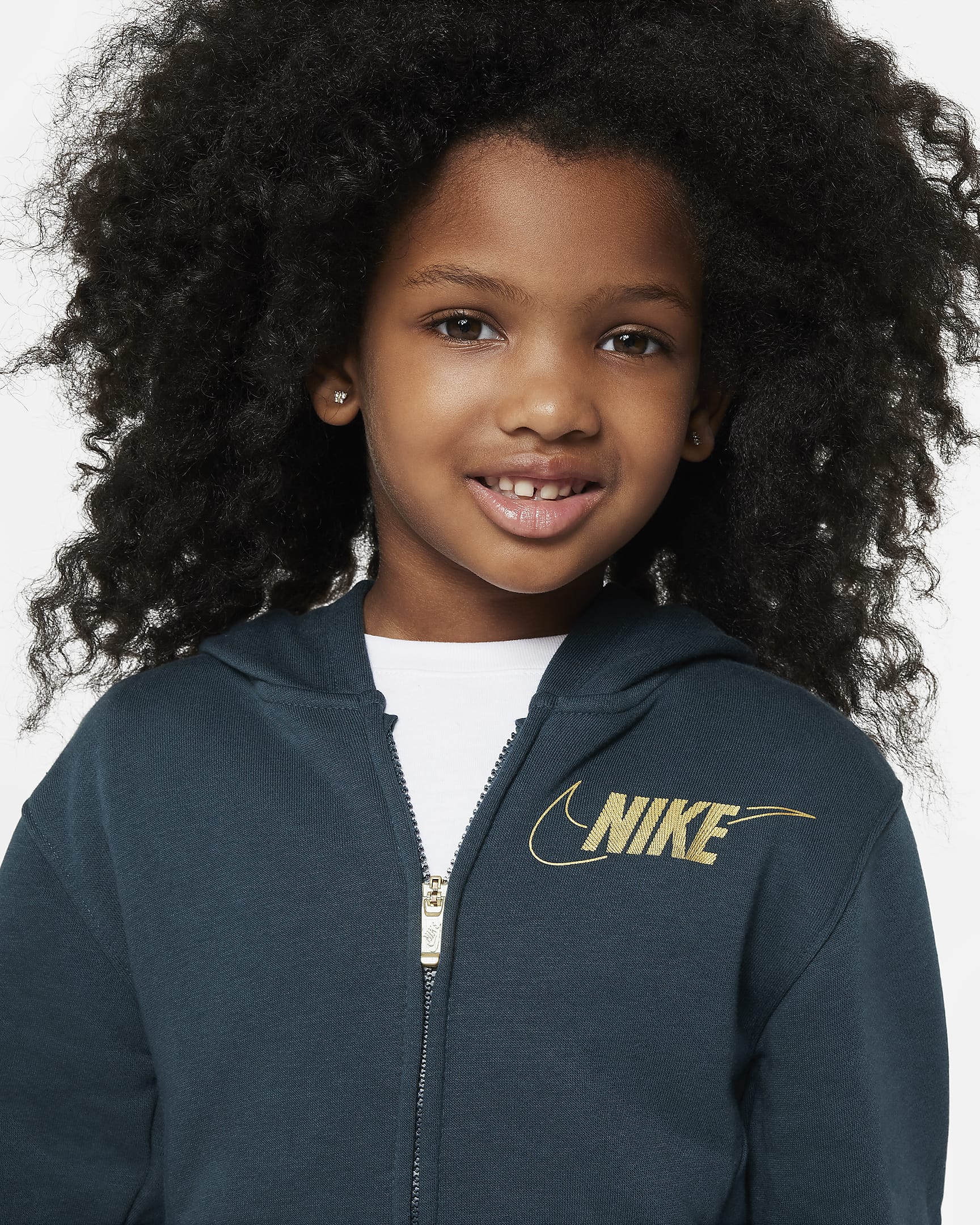 Nike Shine Full-Zip and Leggings Set Little Kids 2-Piece Hoodie Set ...