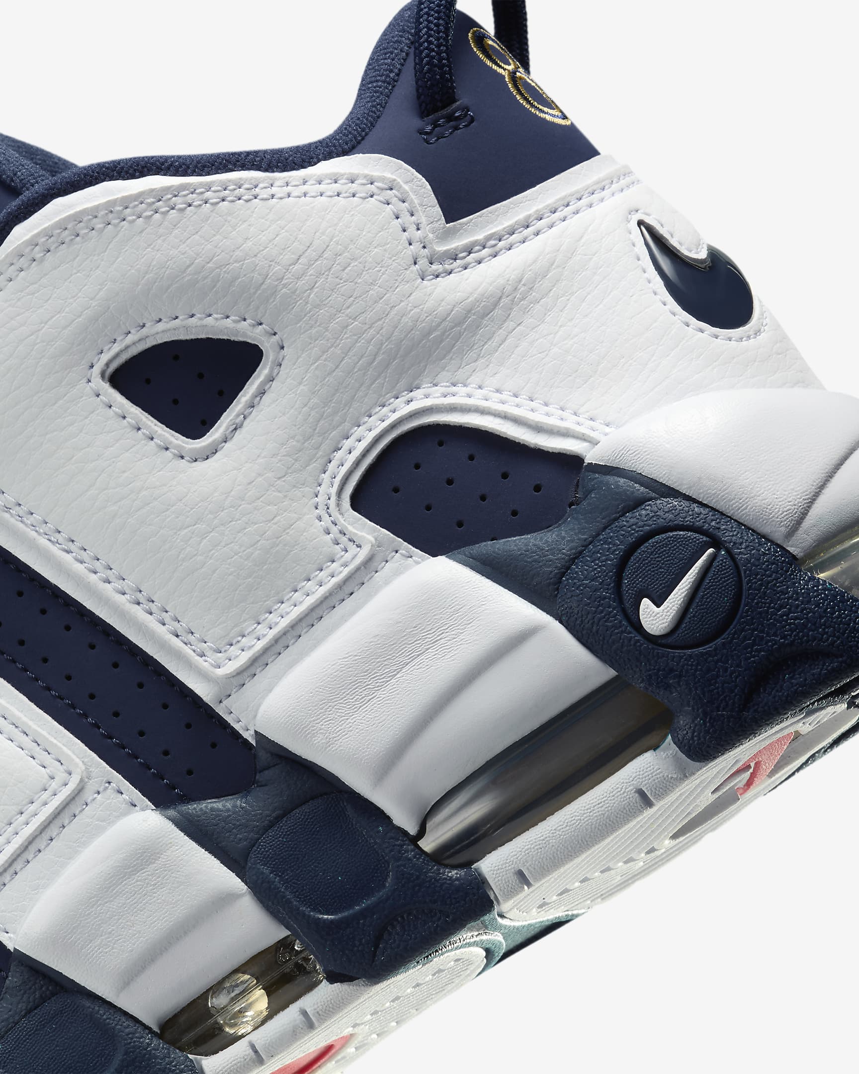 Nike Air More Uptempo '96 Men's Shoes - White/Metallic Gold/University Red/Midnight Navy