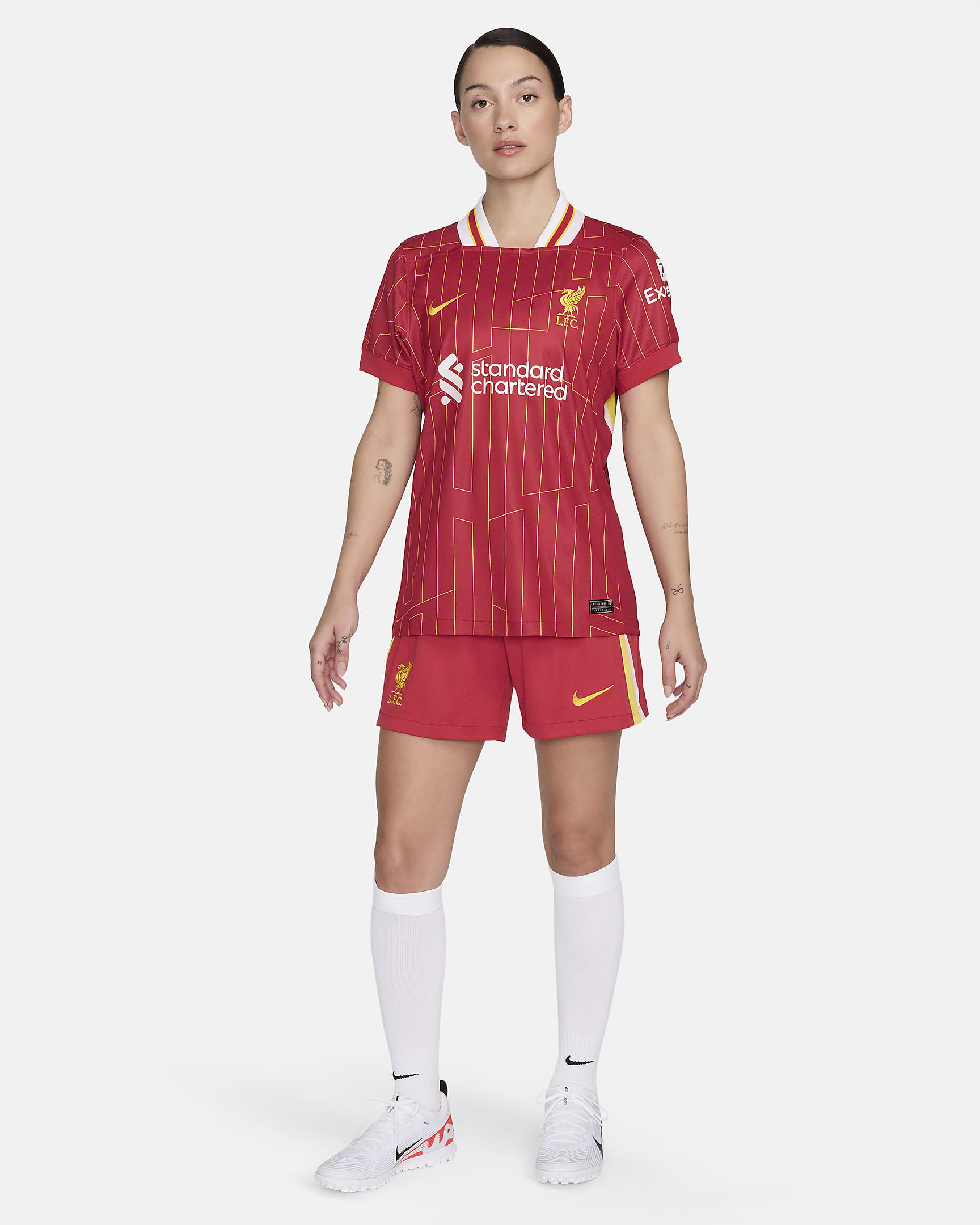 FC Liverpool 2024 Stadium Home Nike Replica Fußballtrikot mit Dri-FIT-Technologie (Damen) - Gym Red/Weiß/Chrome Yellow